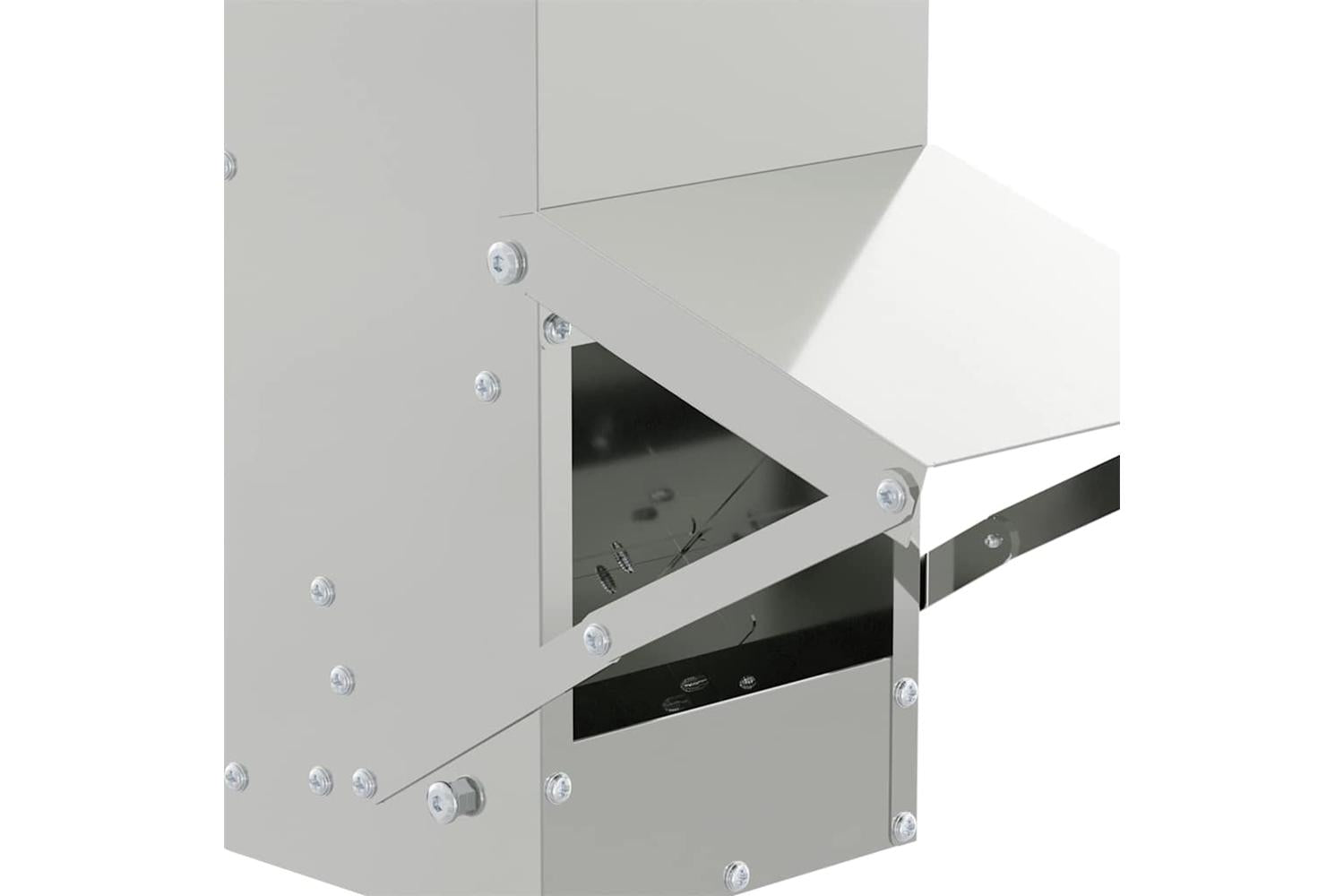 Vidaxl Chicken Feeder Silver 13 X 12 X 51 Cm Galvanised Steel-8