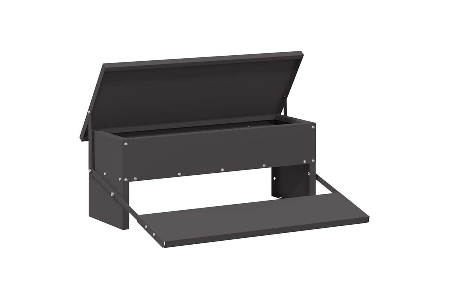 Vidaxl Chicken Treadle Feeder Black 485 X 395 X 19 Cm-2