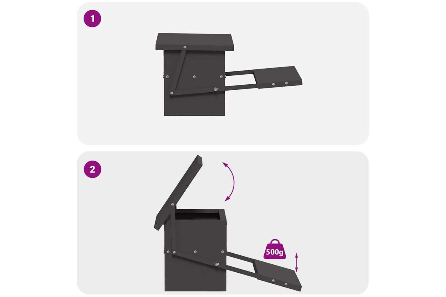 Vidaxl Chicken Treadle Feeder Black 485 X 395 X 19 Cm-10