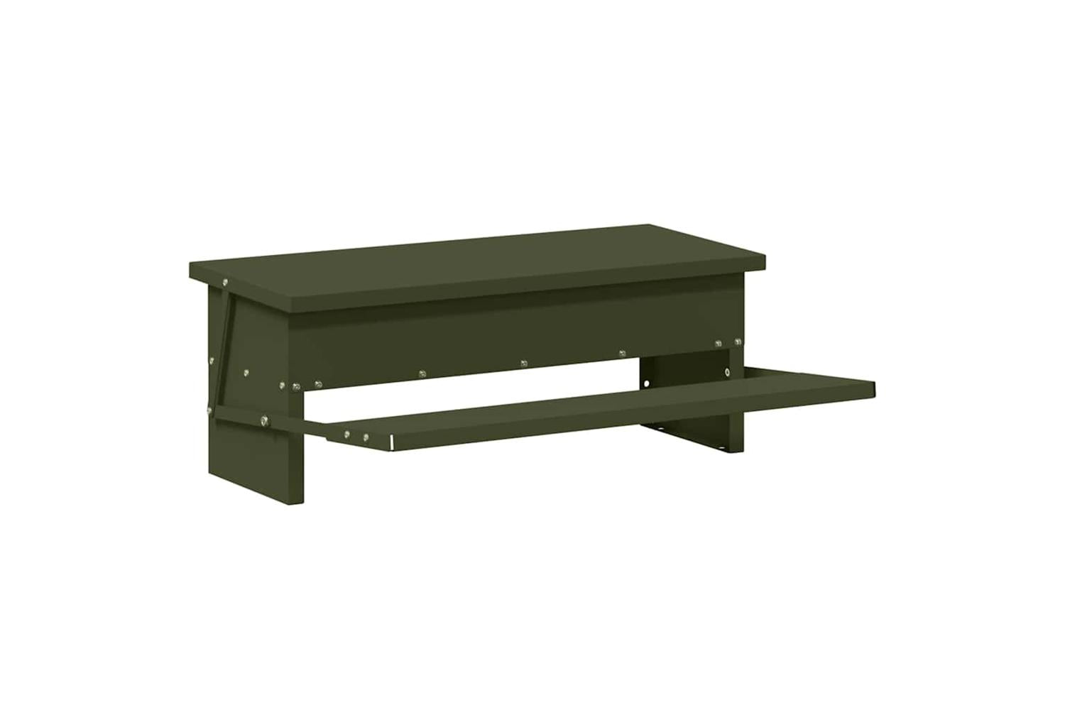 Vidaxl Chicken Treadle Feeder Olive Green 485 X 395 X 19 Cm-5