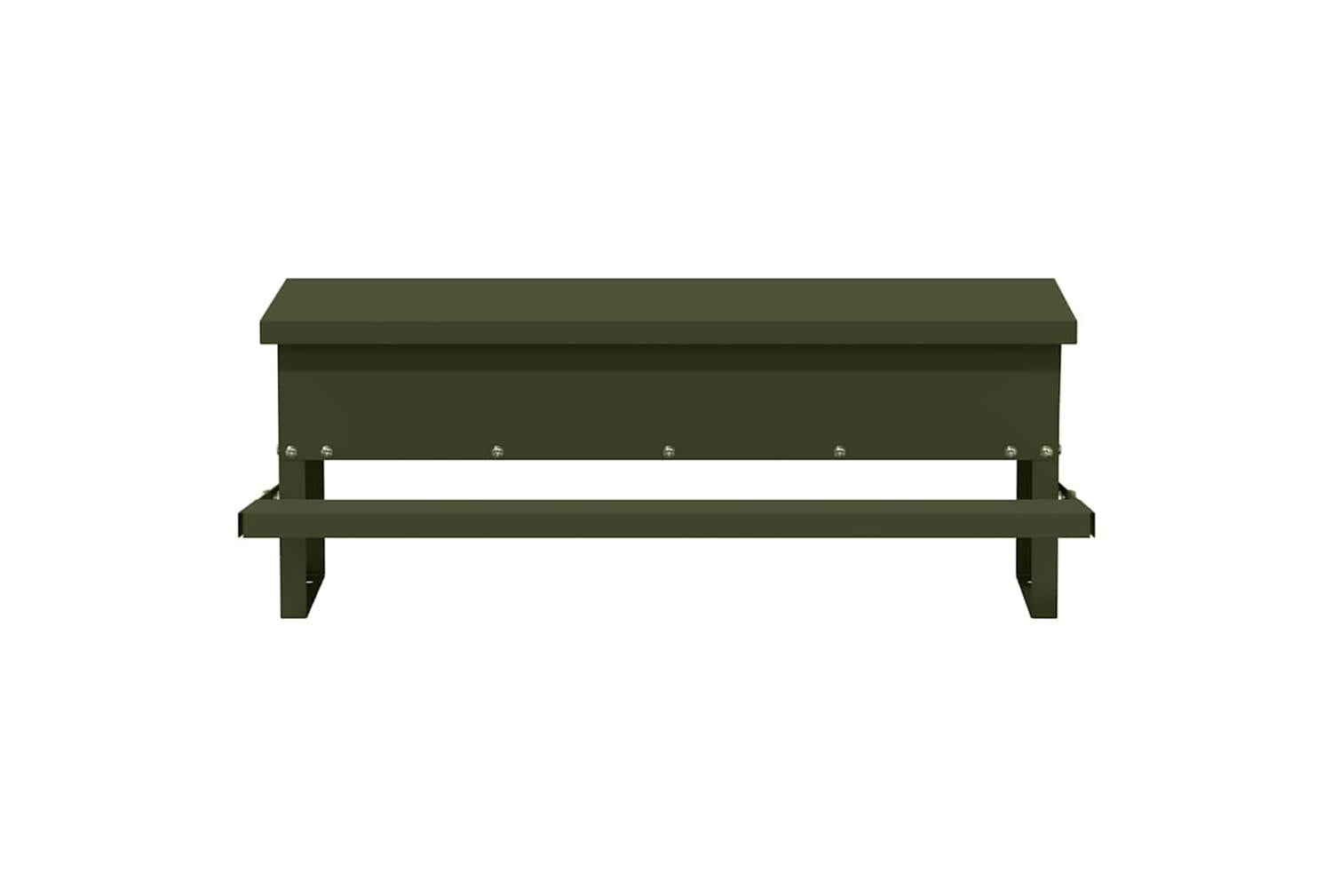 Vidaxl Chicken Treadle Feeder Olive Green 485 X 395 X 19 Cm-6