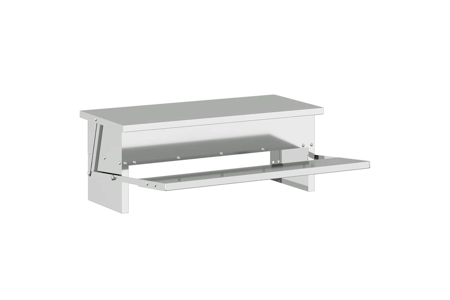 Vidaxl Chicken Treadle Feeder Silver 485 X 395 X 19 Cm-5