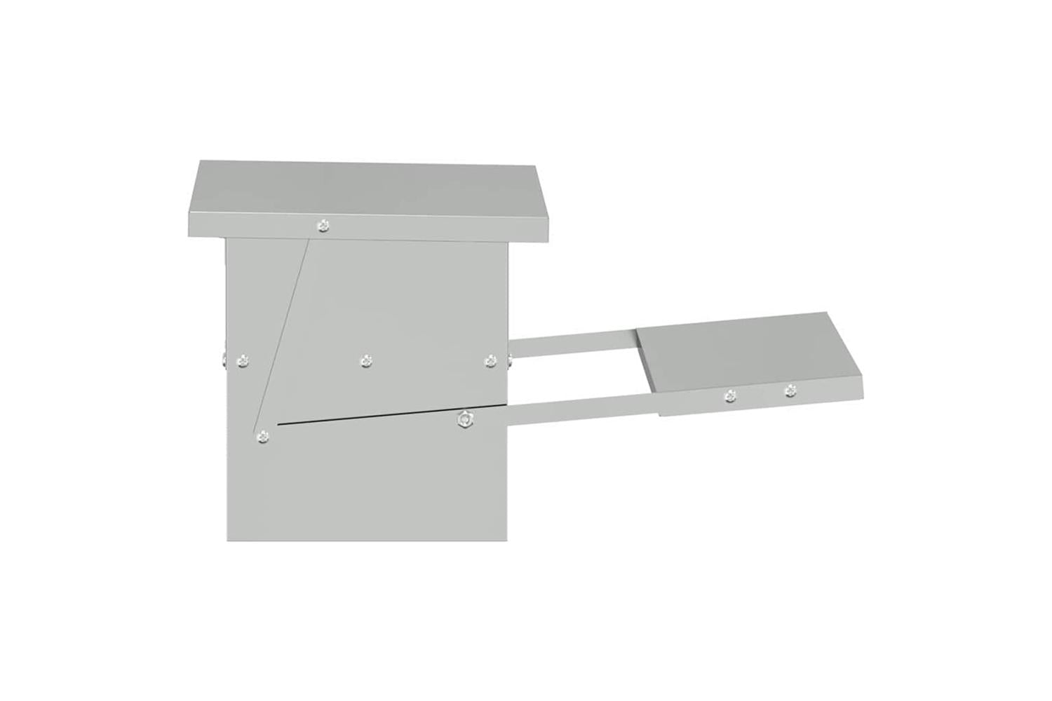 Vidaxl Chicken Treadle Feeder Silver 485 X 395 X 19 Cm-7