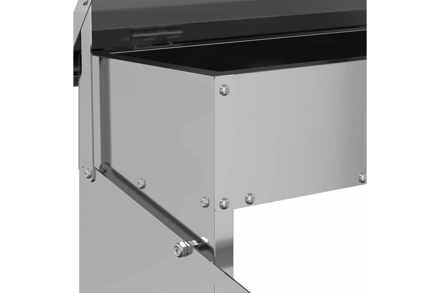 Vidaxl Chicken Treadle Feeder Silver 485 X 395 X 19 Cm-9