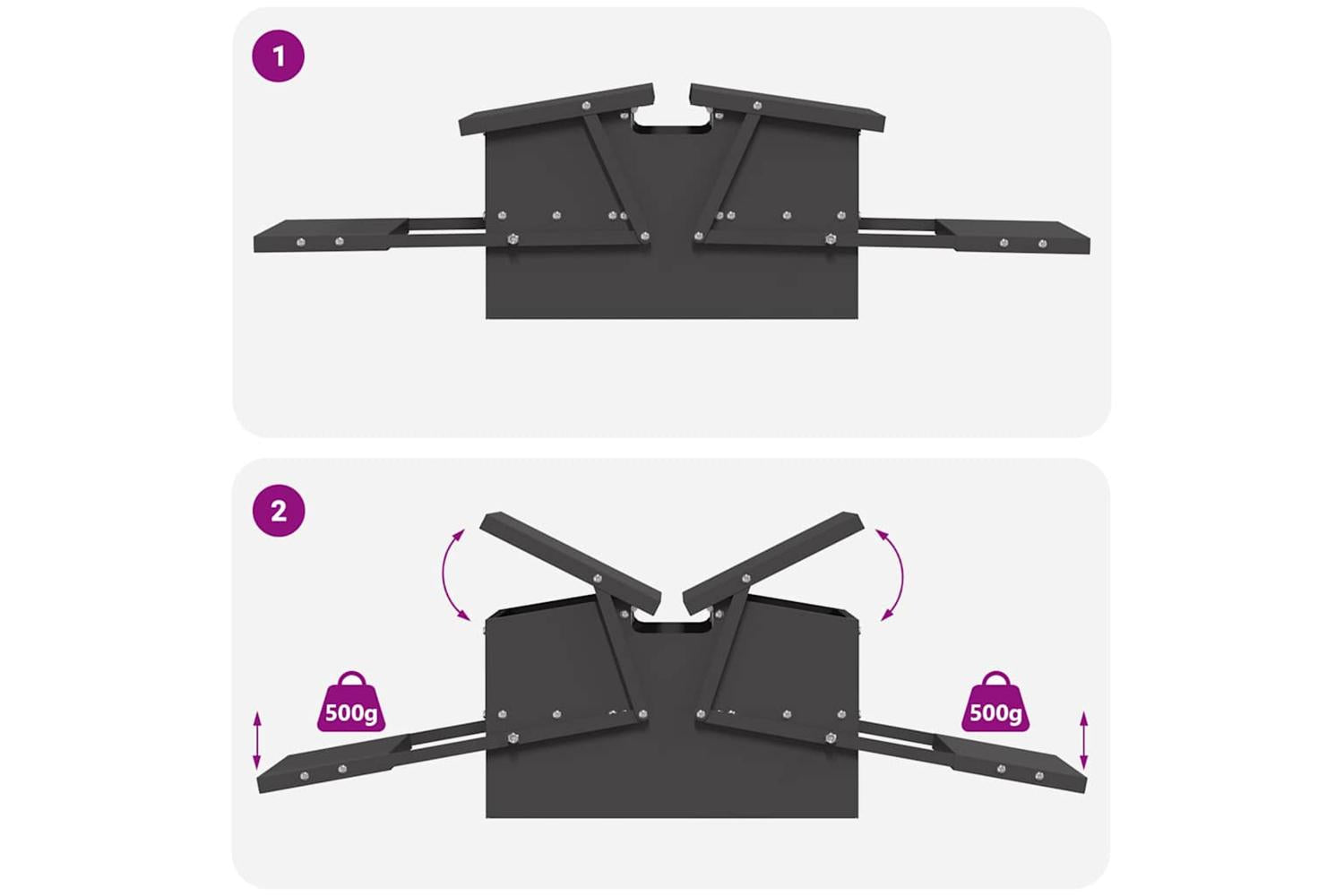 Vidaxl Chicken Treadle Feeder Black 75 X 53 X 205 Cm-10