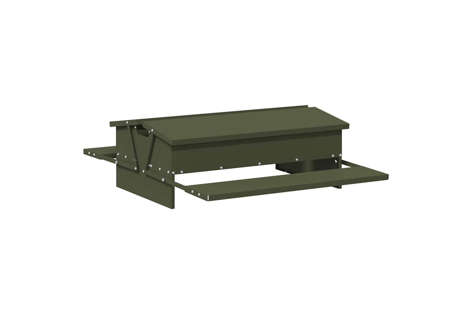 Vidaxl Chicken Treadle Feeder Olive Green 75 X 53 X 205 Cm-5