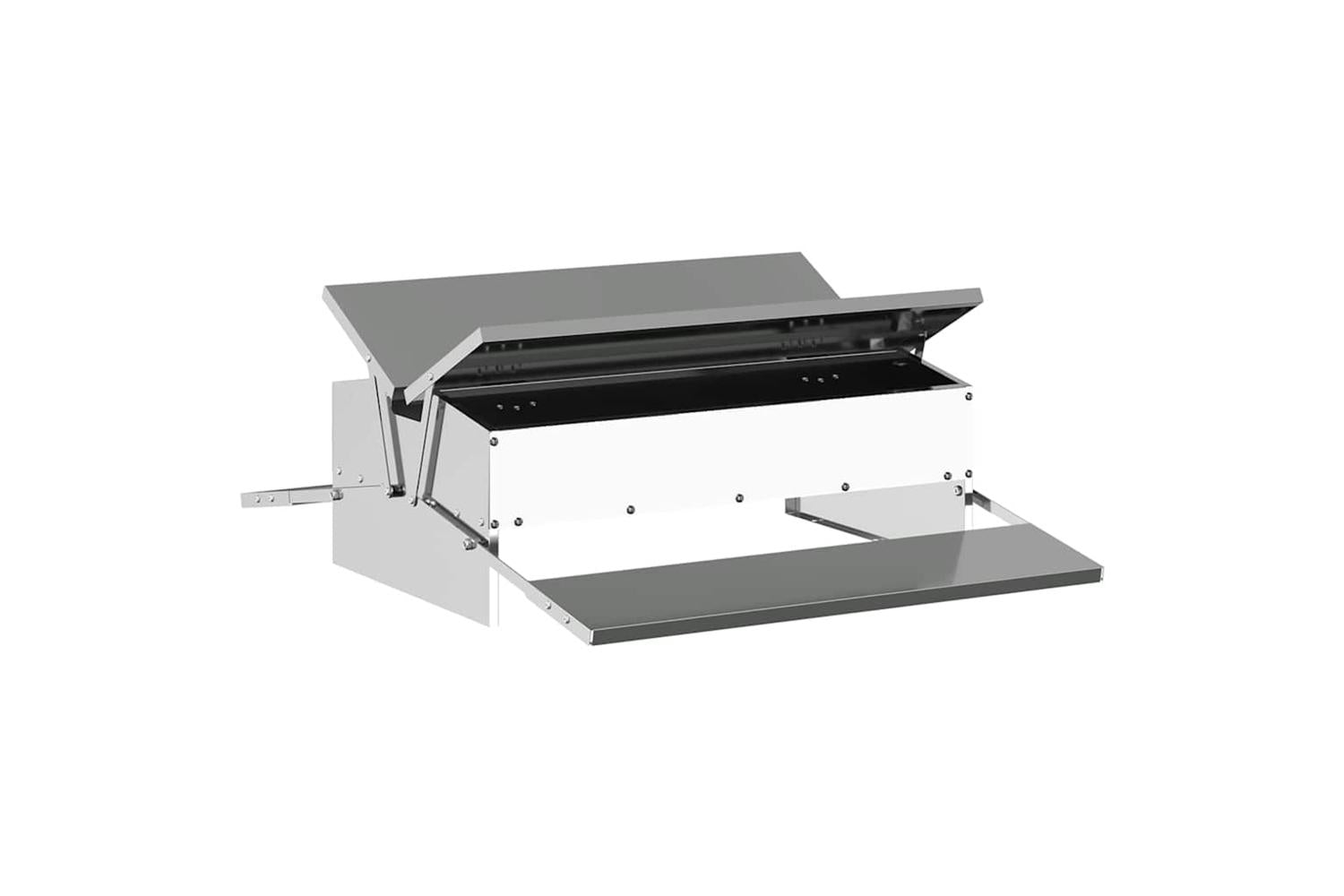 Vidaxl Chicken Treadle Feeder Silver 75 X 53 X 205 Cm-2
