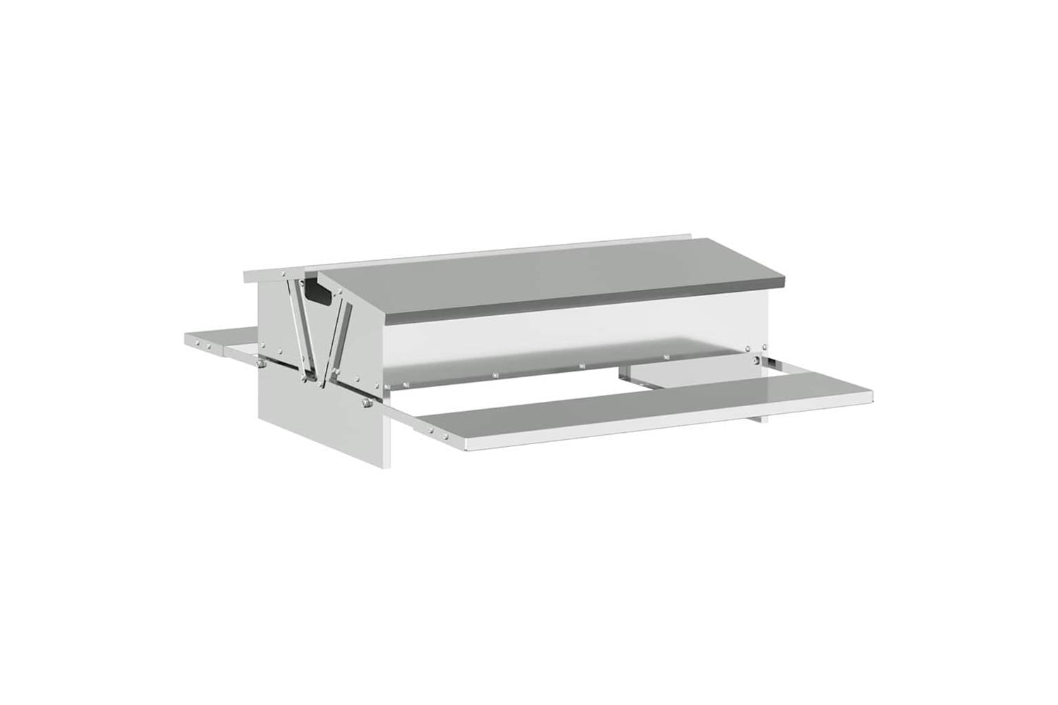 Vidaxl Chicken Treadle Feeder Silver 75 X 53 X 205 Cm-5