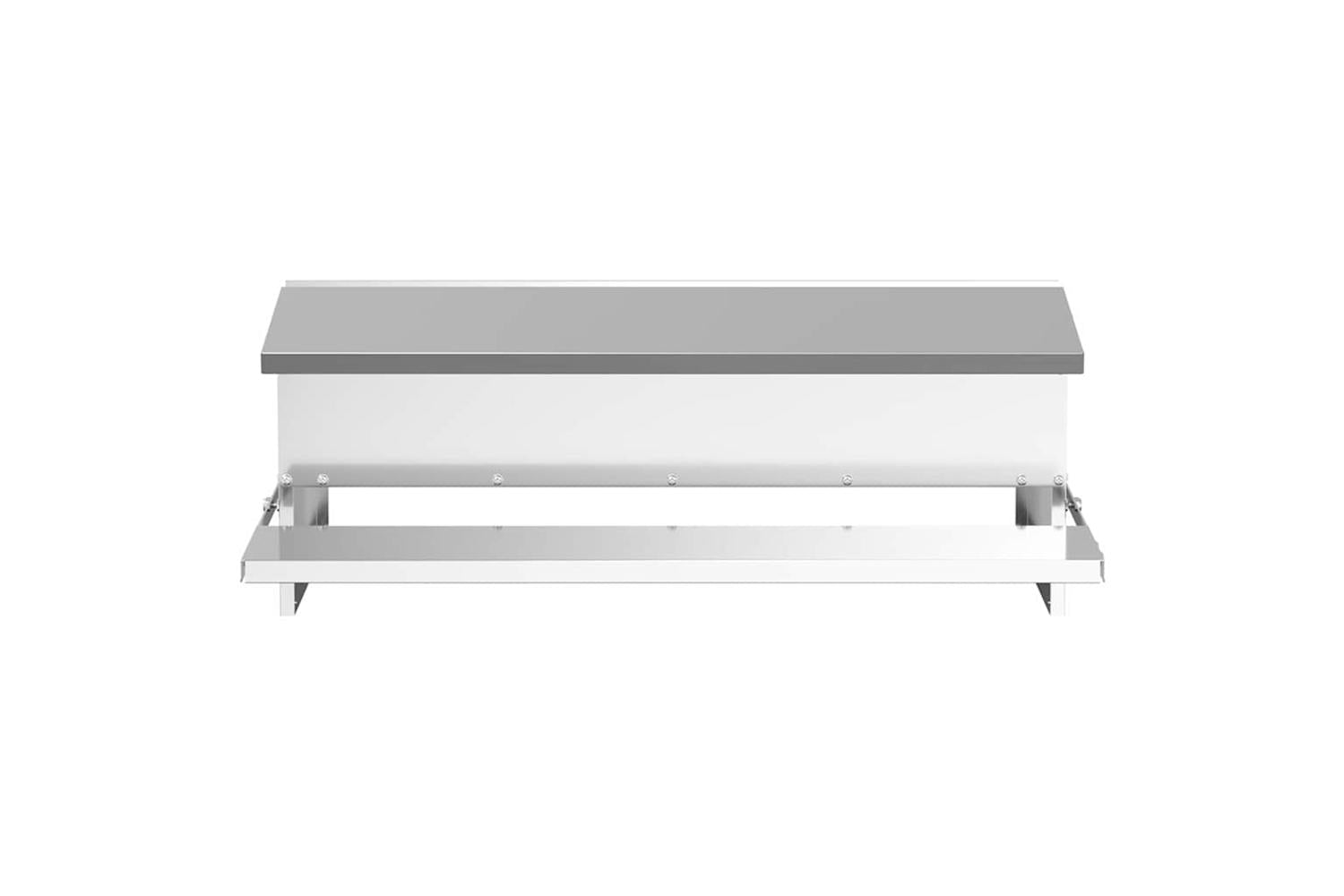 Vidaxl Chicken Treadle Feeder Silver 75 X 53 X 205 Cm-6