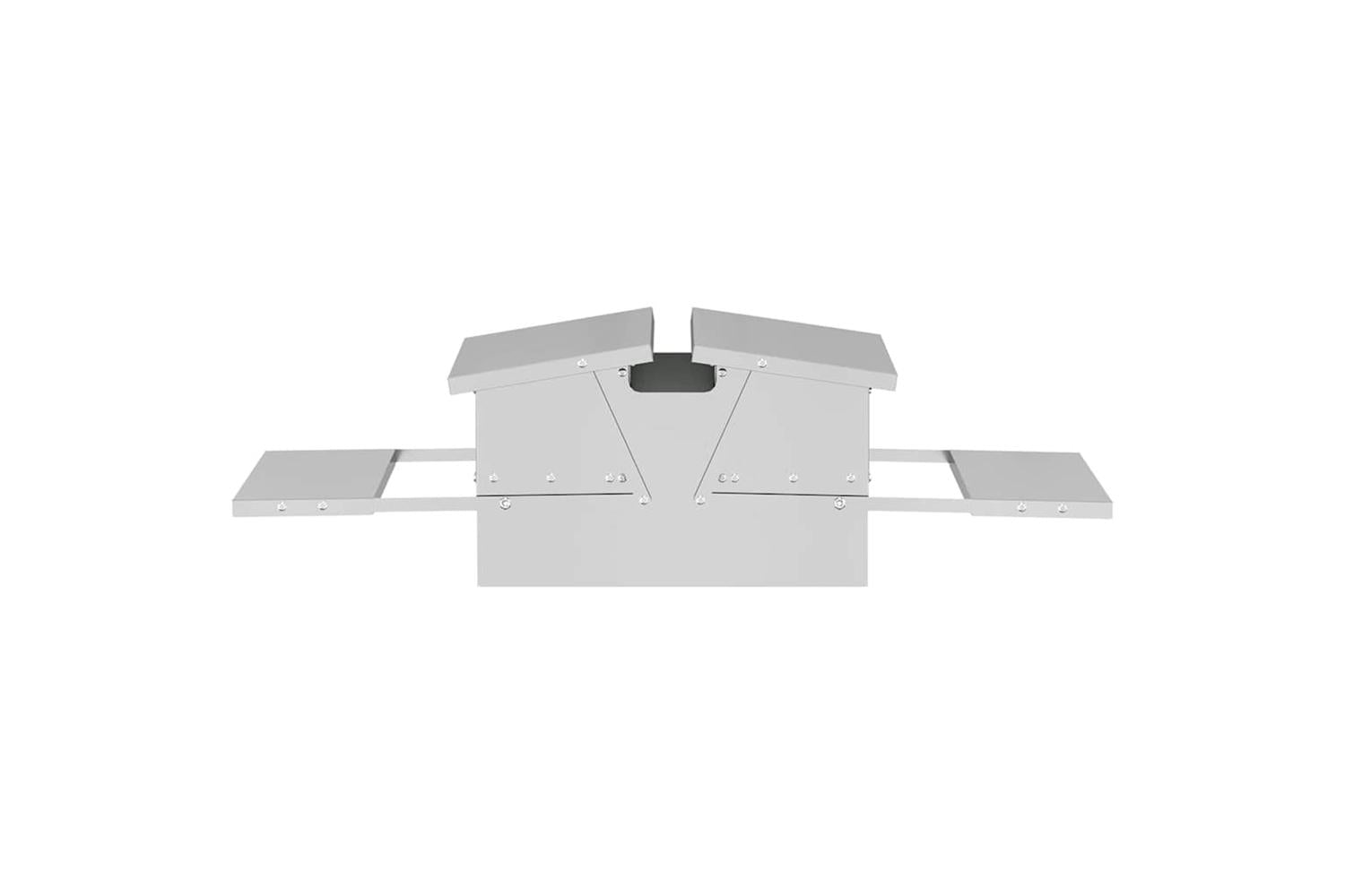 Vidaxl Chicken Treadle Feeder Silver 75 X 53 X 205 Cm-7
