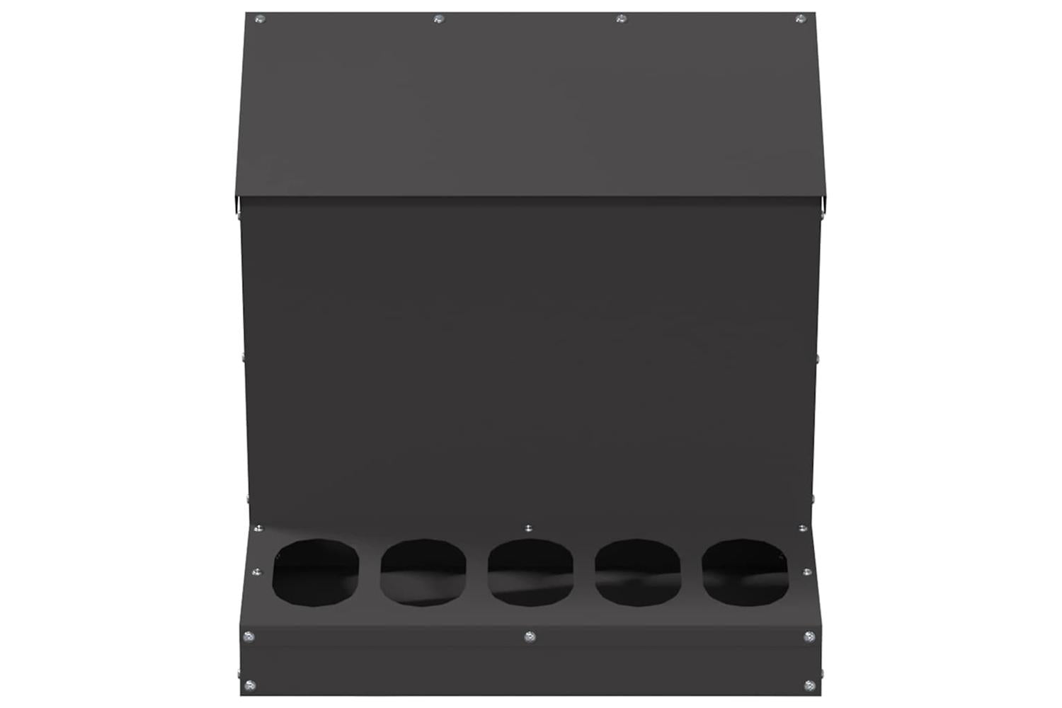 Vidaxl Chicken Feeder Black 40 X 40 X 45 Cm Cold-rolled Steel-5