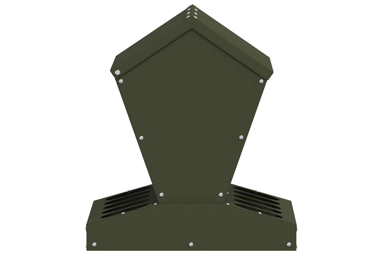 Vidaxl Chicken Feeder Olive Green 40 X 40 X 45 Cm Cold-rolled Steel-6