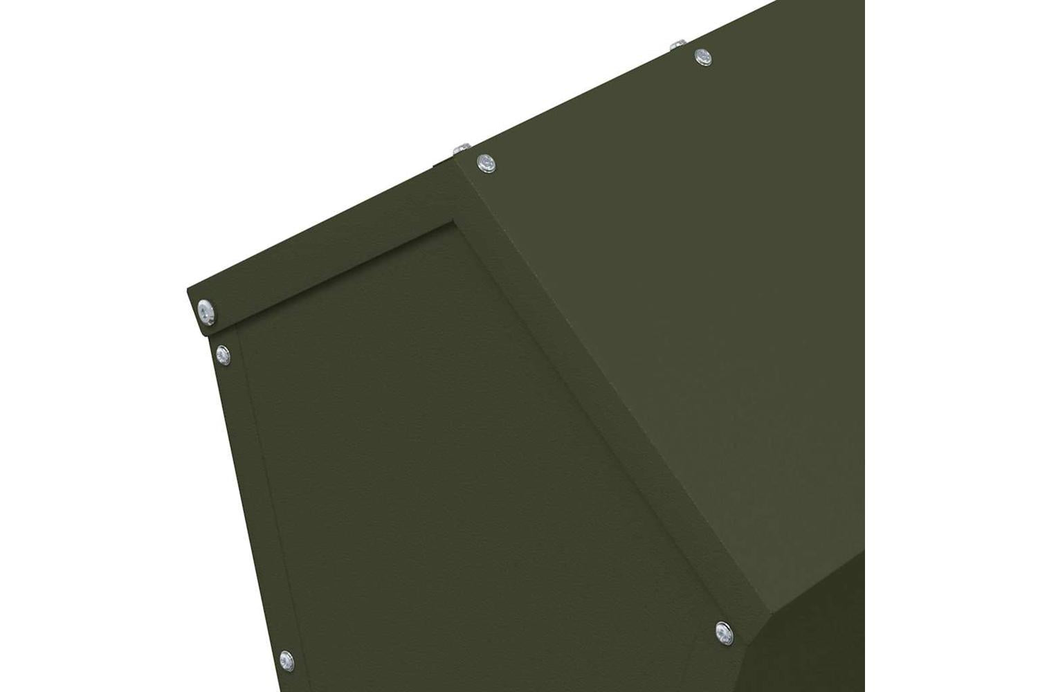 Vidaxl Chicken Feeder Olive Green 40 X 40 X 45 Cm Cold-rolled Steel-7