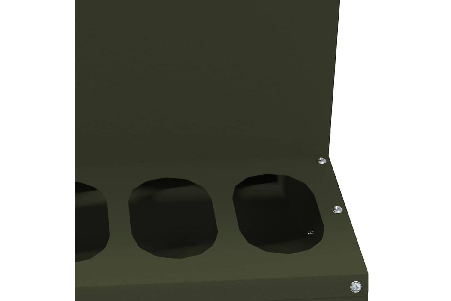Vidaxl Chicken Feeder Olive Green 40 X 40 X 45 Cm Cold-rolled Steel-8
