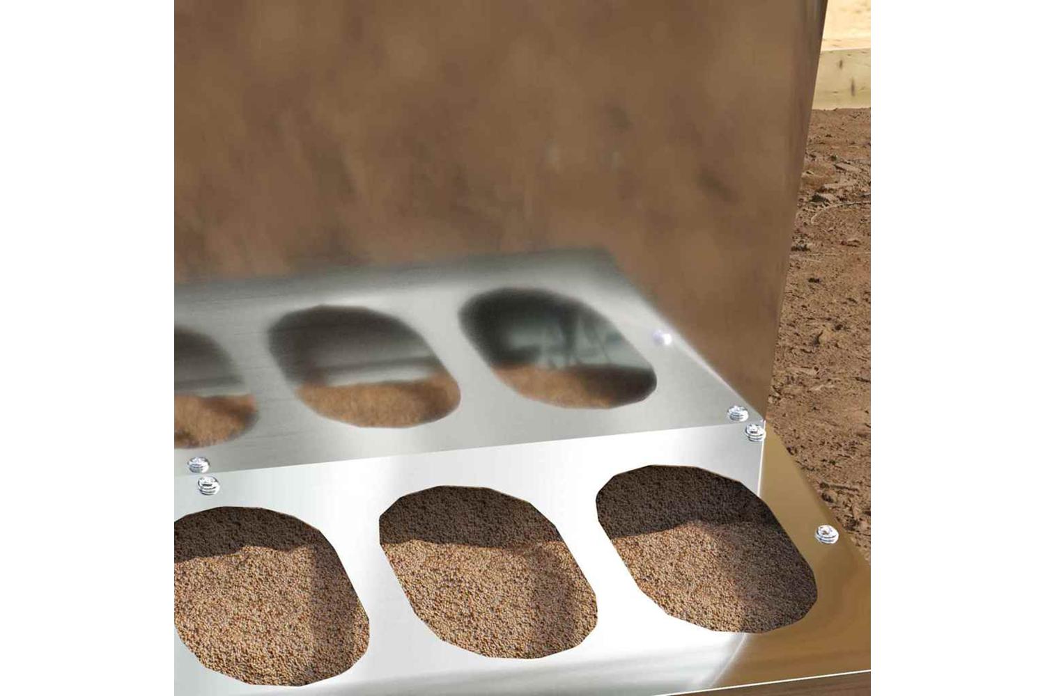 Vidaxl Chicken Feeder Silver 40 X 40 X 45 Cm Galvanised Steel-4