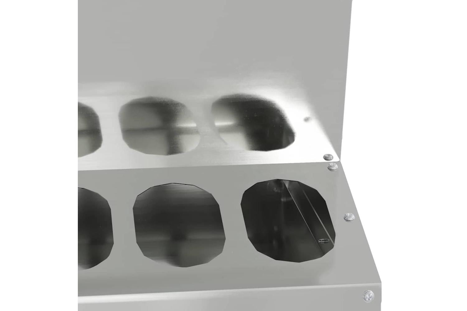 Vidaxl Chicken Feeder Silver 40 X 40 X 45 Cm Galvanised Steel-8
