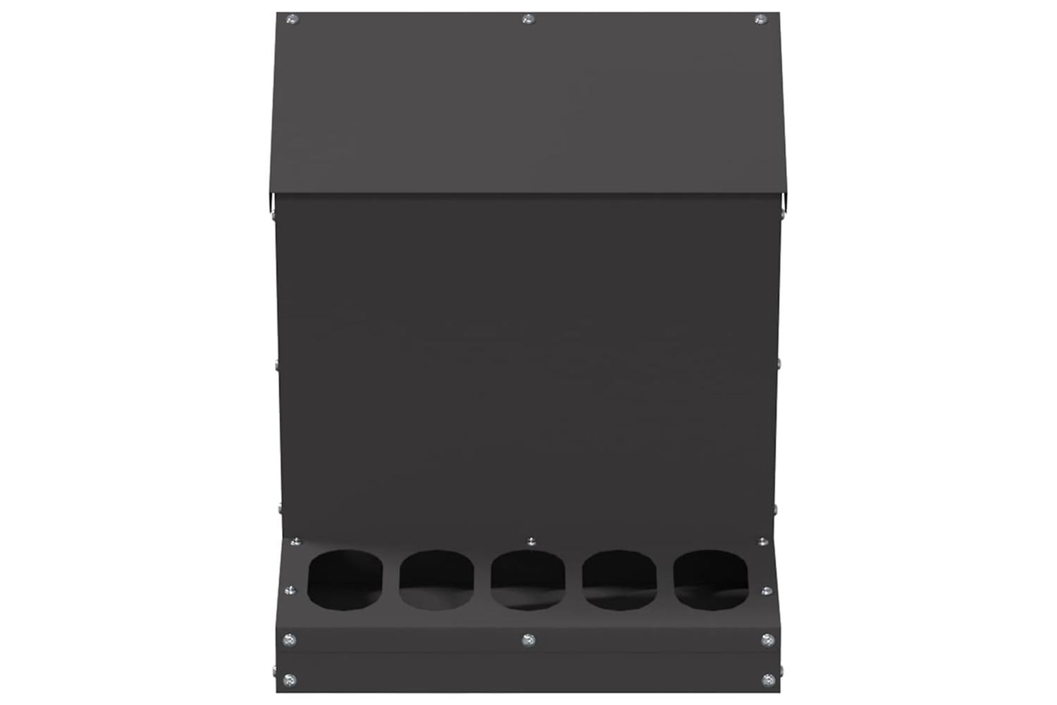 Vidaxl Chicken Feeder Black 30 X 30 X 39 Cm Cold-rolled Steel-5