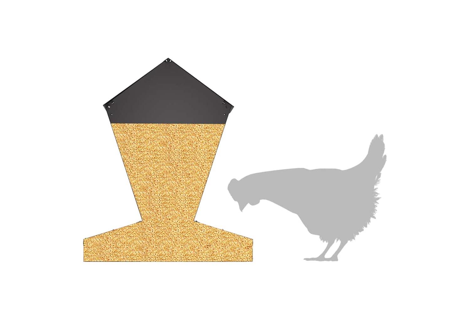 Vidaxl Chicken Feeder Black 30 X 30 X 39 Cm Cold-rolled Steel-9