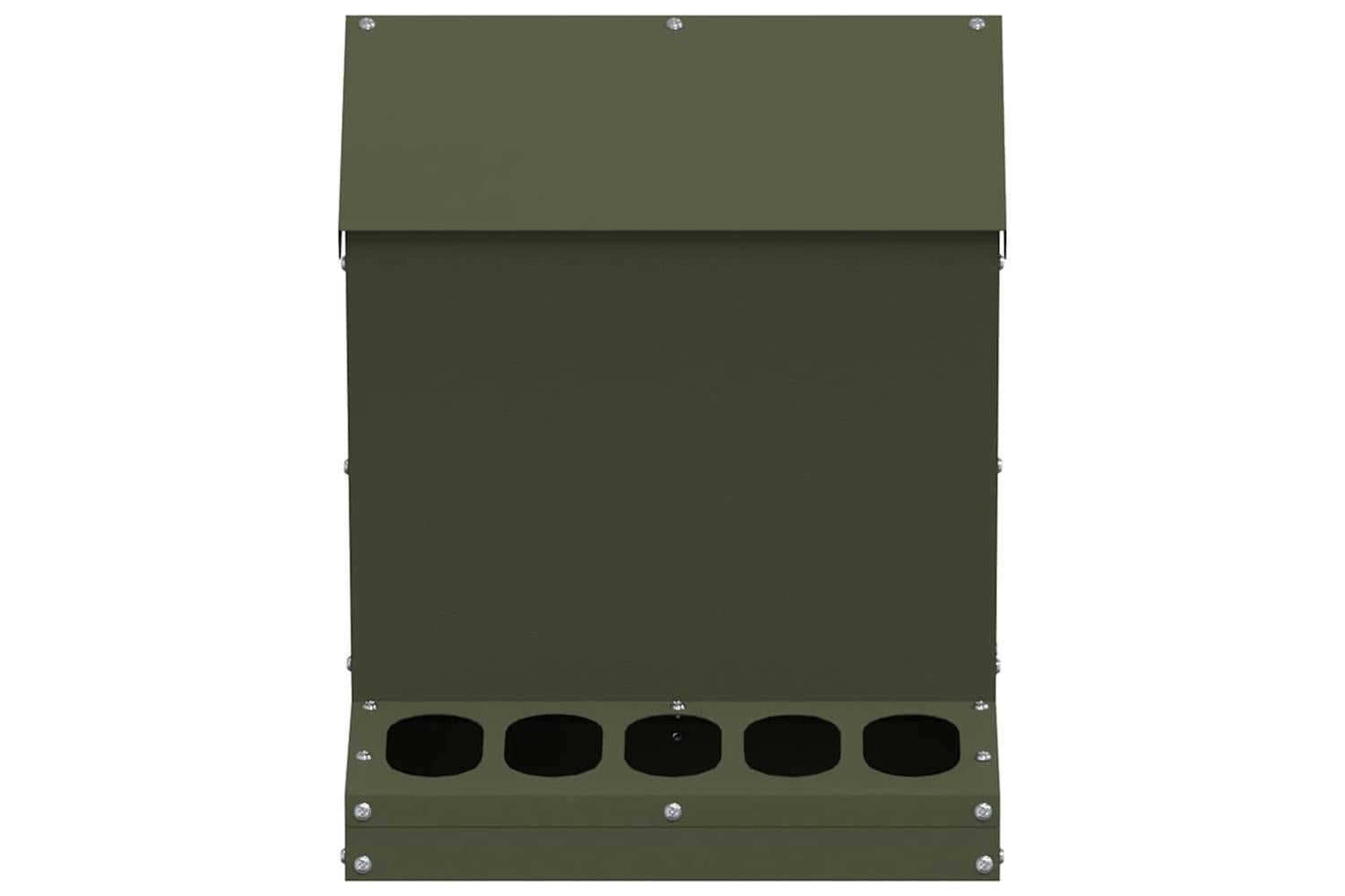 Vidaxl Chicken Feeder Olive Green 30 X 30 X 39 Cm Cold-rolled Steel-5