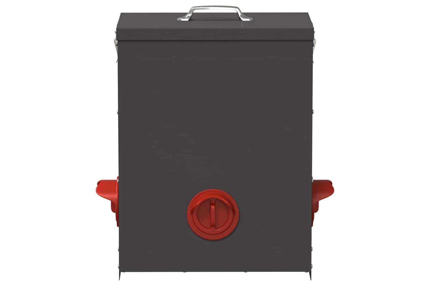 Vidaxl Chicken Feeder Black 325 X 205 X 43 Cm Cold-rolled Steel-4