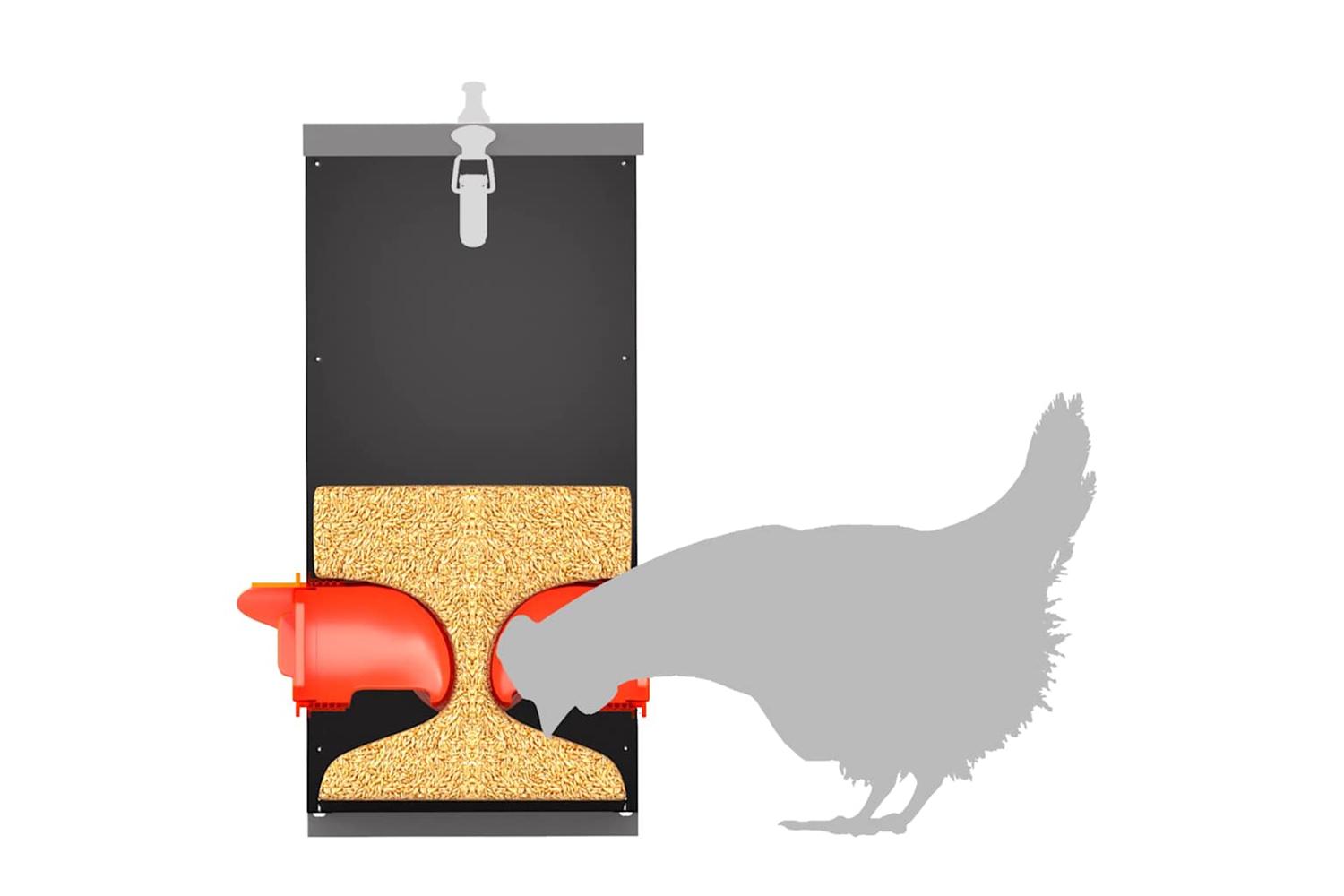 Vidaxl Chicken Feeder Black 325 X 205 X 43 Cm Cold-rolled Steel-8
