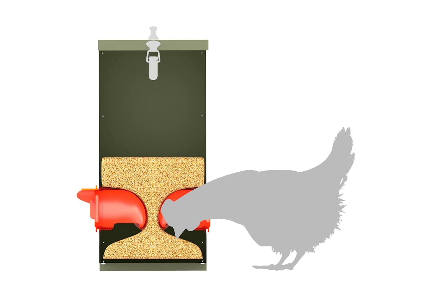 Vidaxl Chicken Feeder Olive Green 325 X 205 X 43 Cm-8