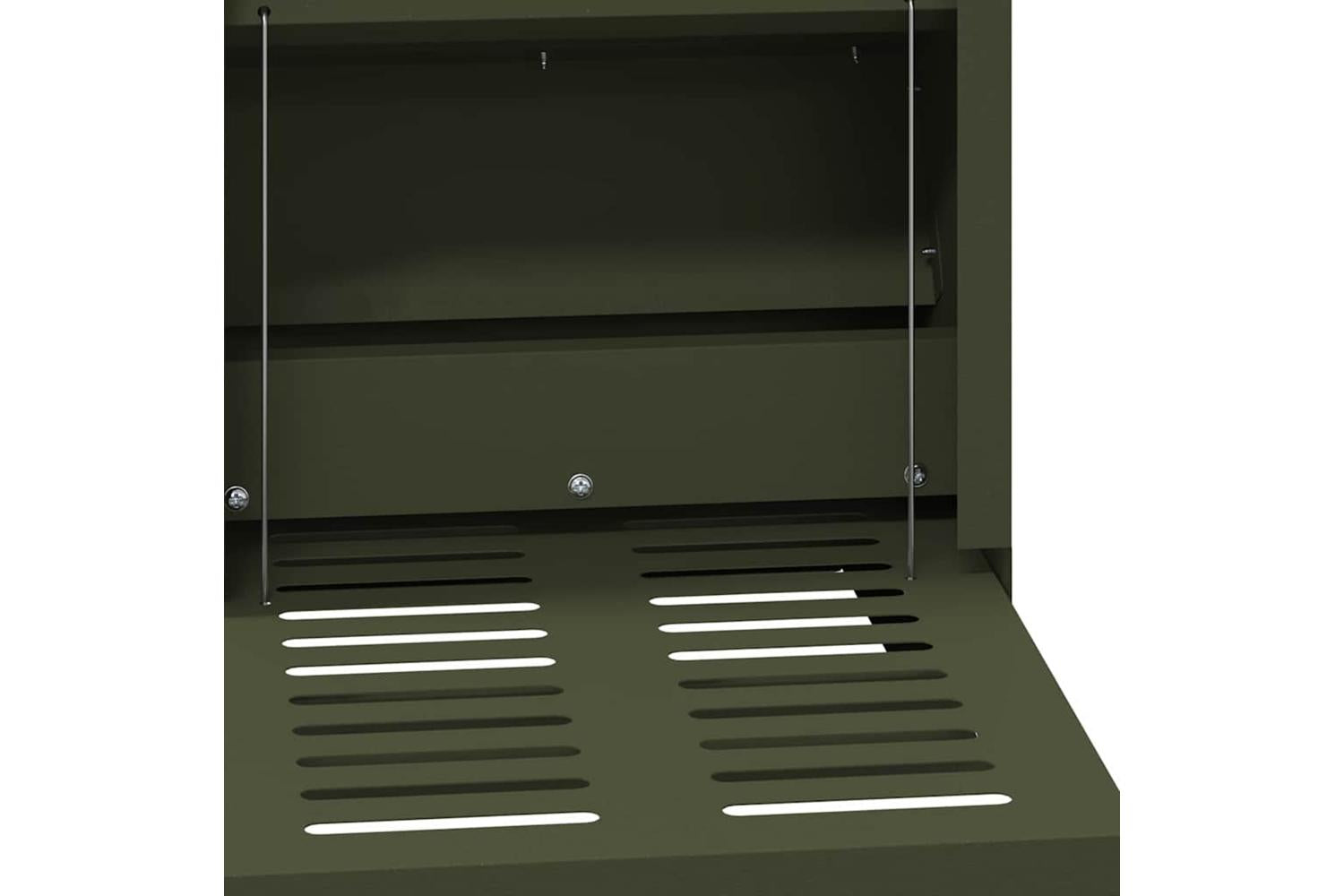 Vidaxl Chicken Treadle Feeder Olive Green 25 X 42 X 40 Cm-6