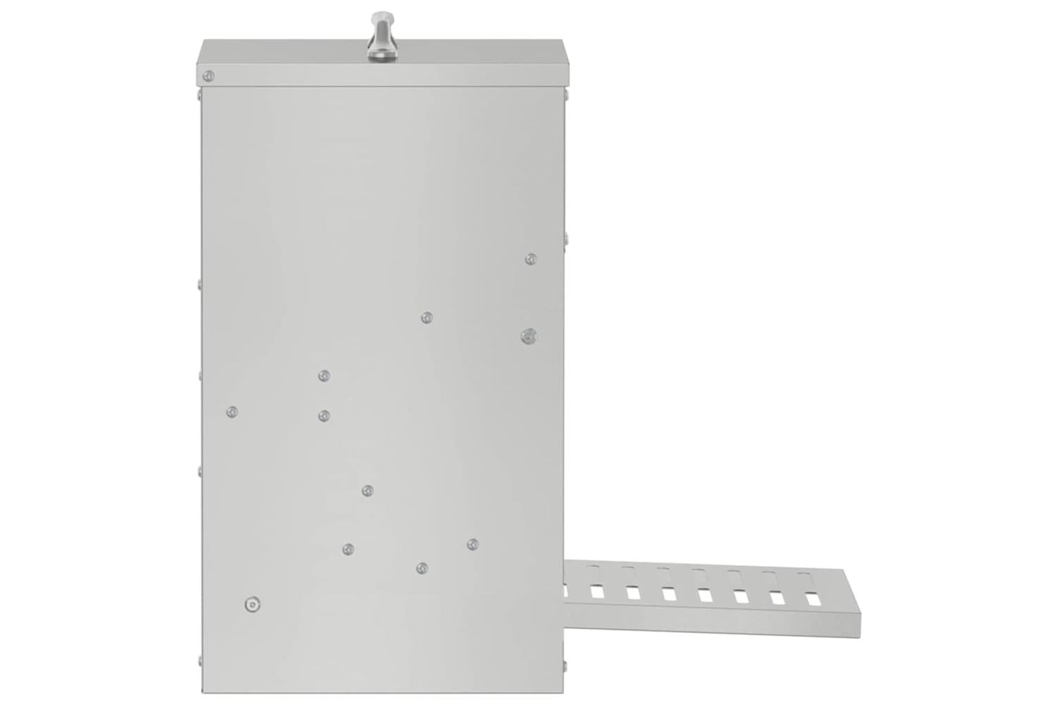 Vidaxl Chicken Treadle Feeder Silver 25 X 42 X 40 Cm Galvanised Steel-5