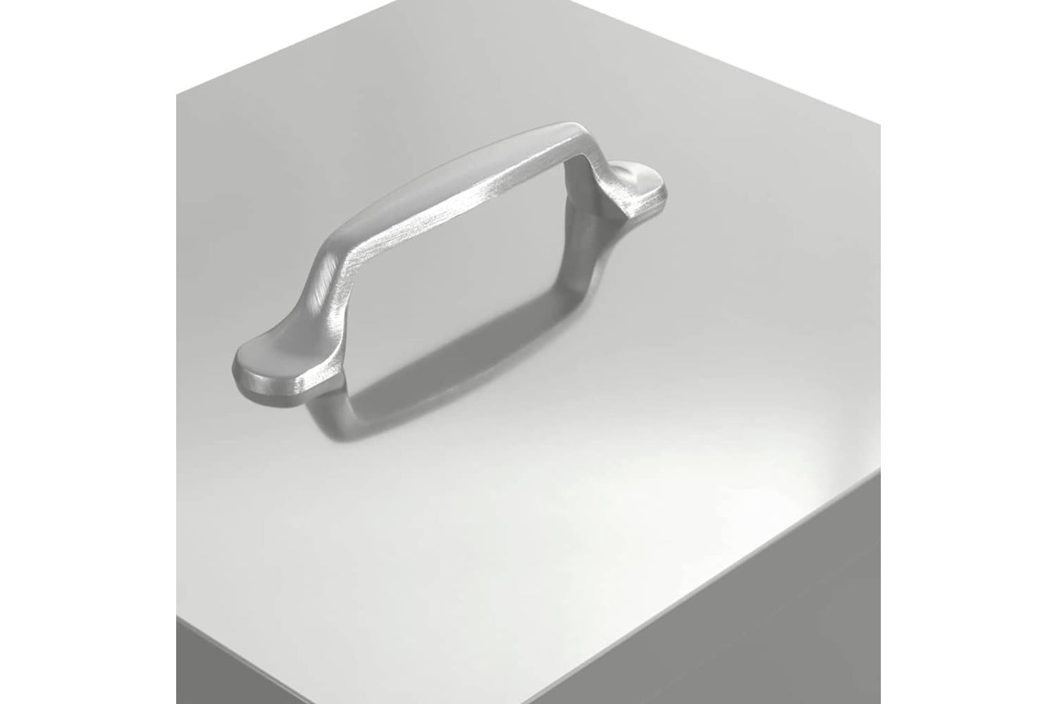 Vidaxl Chicken Treadle Feeder Silver 25 X 42 X 40 Cm Galvanised Steel-7