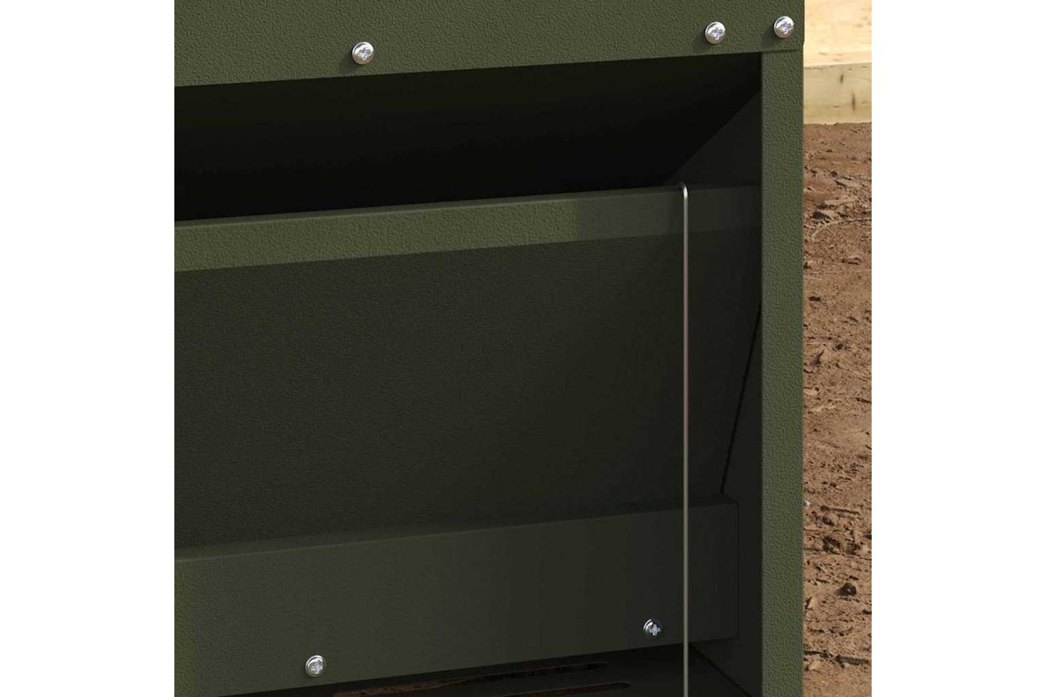 Vidaxl Chicken Treadle Feeder Olive Green 33 X 42 X 40 Cm-3