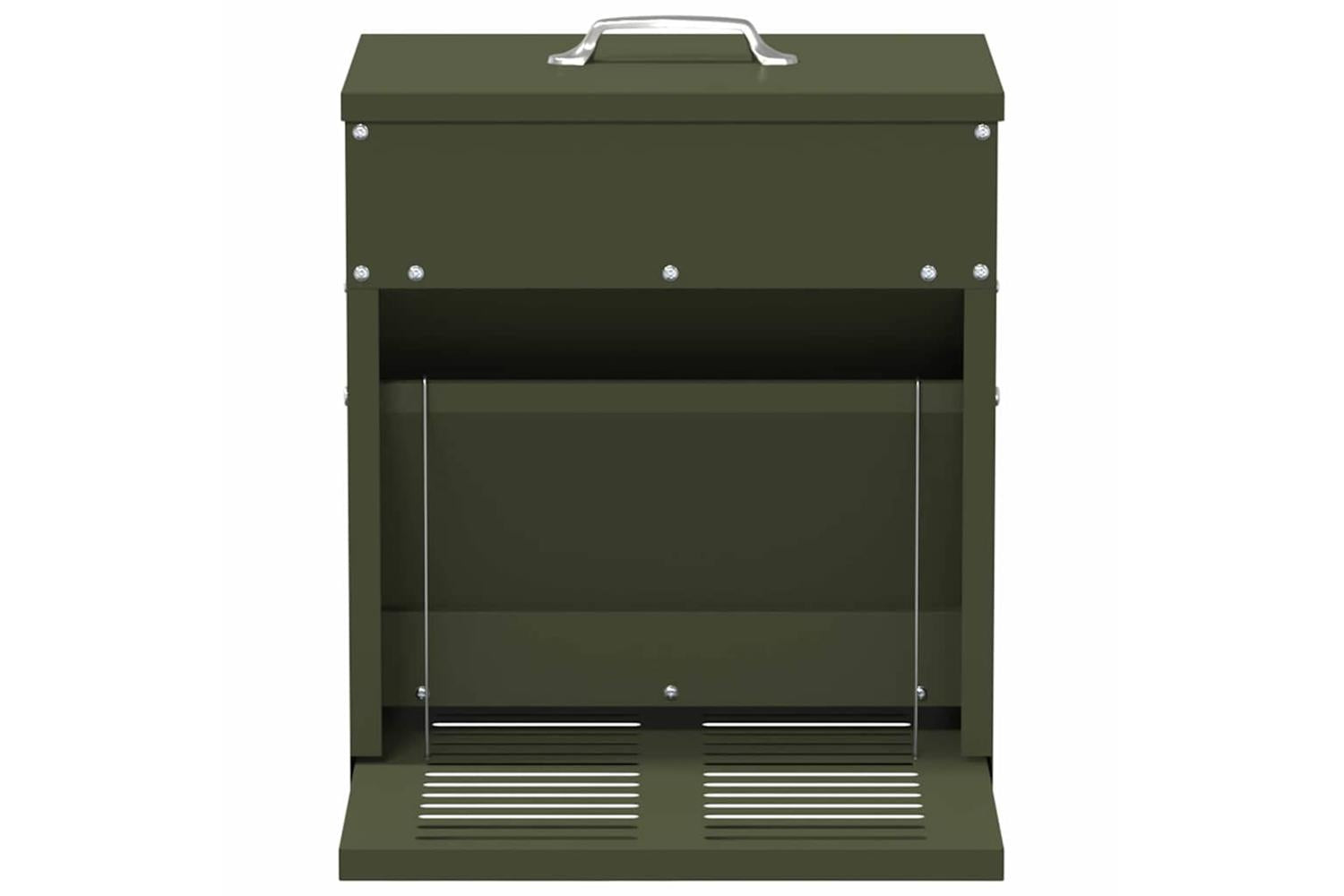 Vidaxl Chicken Treadle Feeder Olive Green 33 X 42 X 40 Cm-4