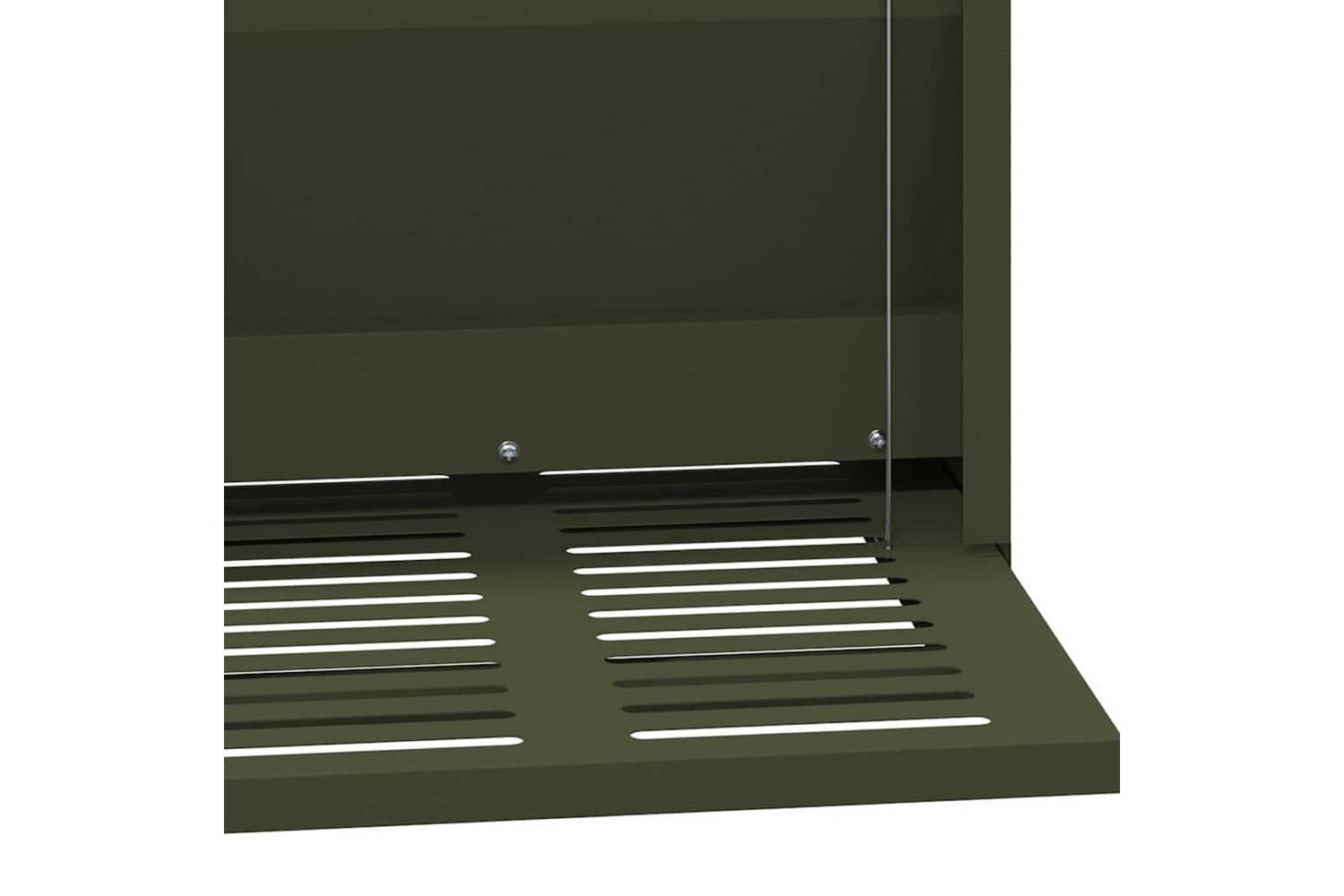Vidaxl Chicken Treadle Feeder Olive Green 33 X 42 X 40 Cm-6