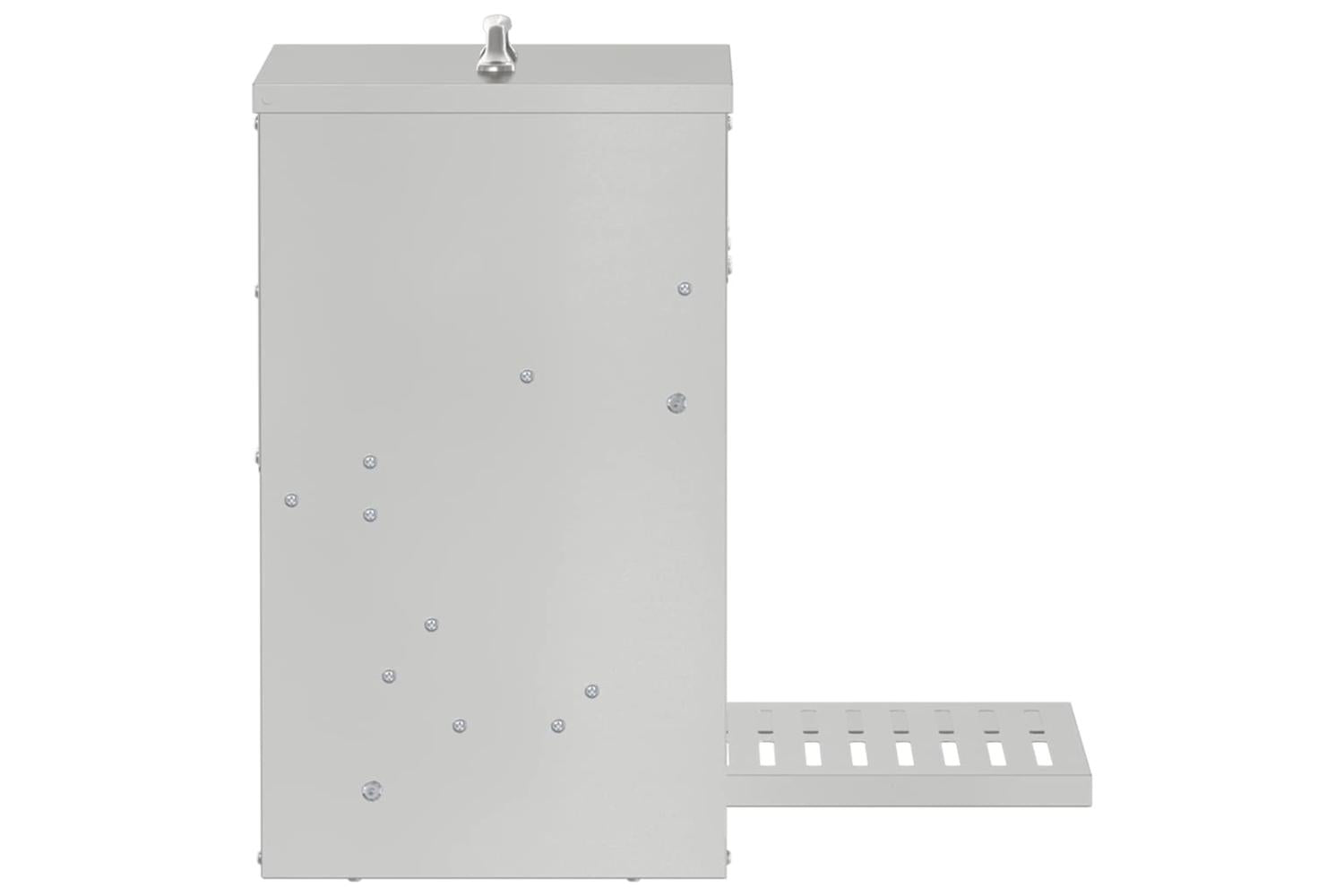 Vidaxl Chicken Treadle Feeder Silver 33 X 42 X 40 Cm Galvanised Steel-5