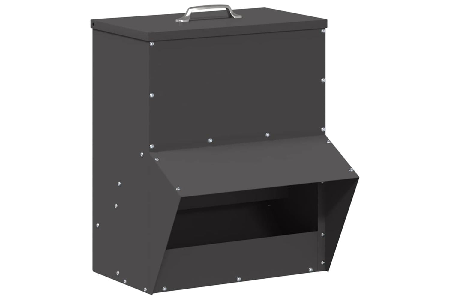 Vidaxl Chicken Feeder Black 35 X 305 X 435 Cm Cold-rolled Steel
