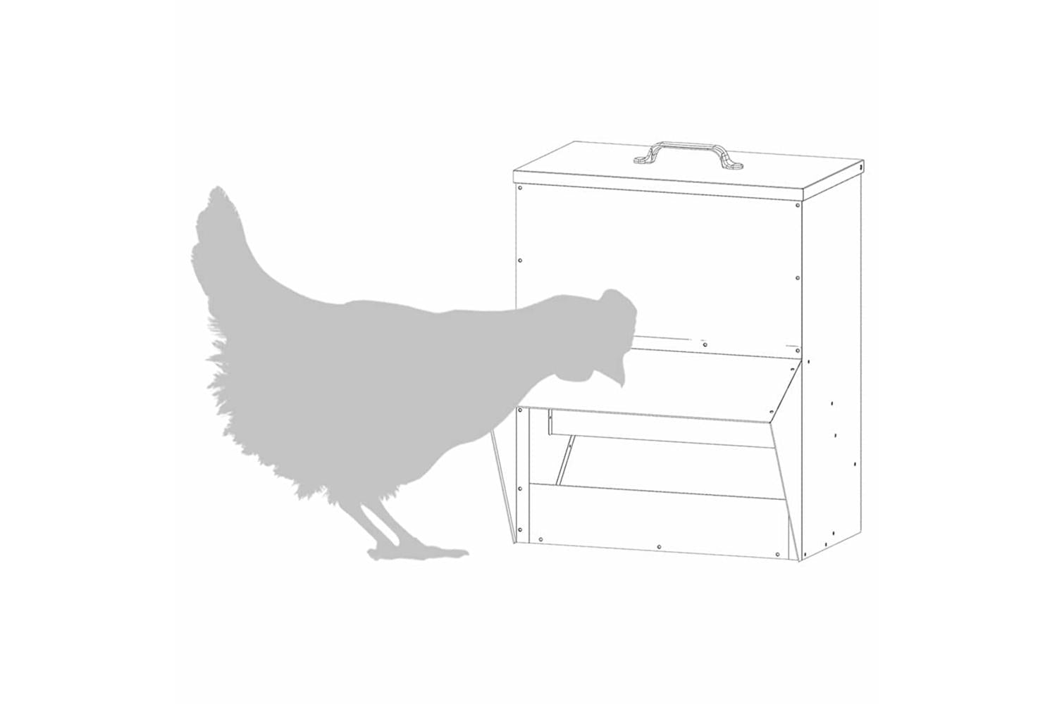 Vidaxl Chicken Feeder Black 35 X 305 X 435 Cm Cold-rolled Steel-8