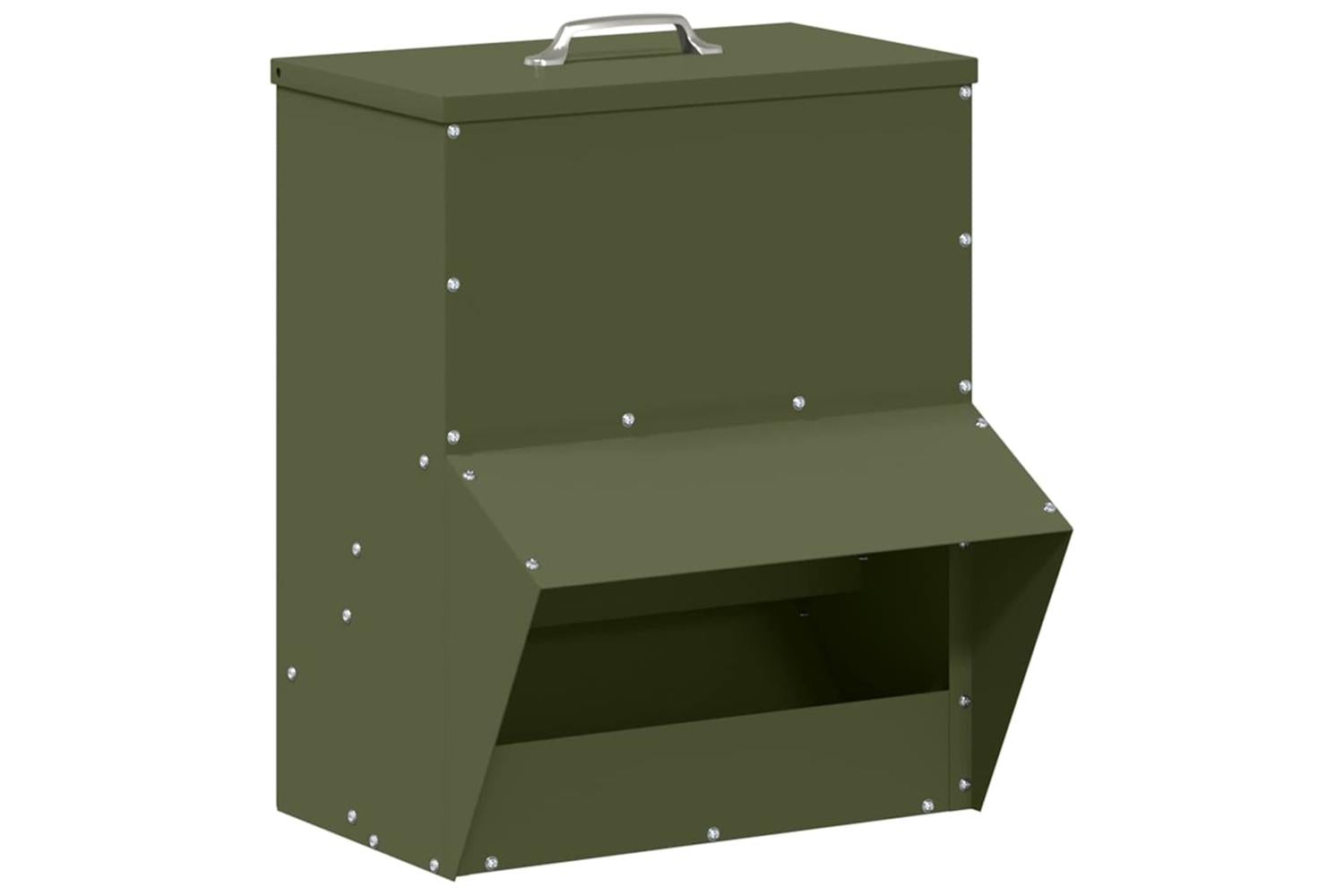 Vidaxl Chicken Feeder Olive Green 35 X 305 X 435 Cm-2