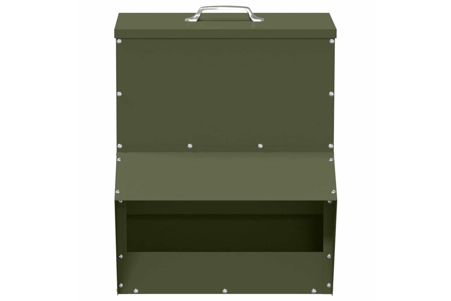 Vidaxl Chicken Feeder Olive Green 35 X 305 X 435 Cm-4
