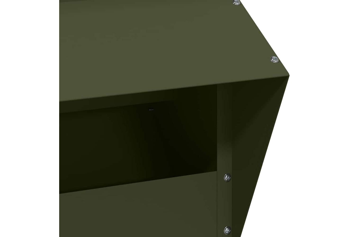 Vidaxl Chicken Feeder Olive Green 35 X 305 X 435 Cm-6