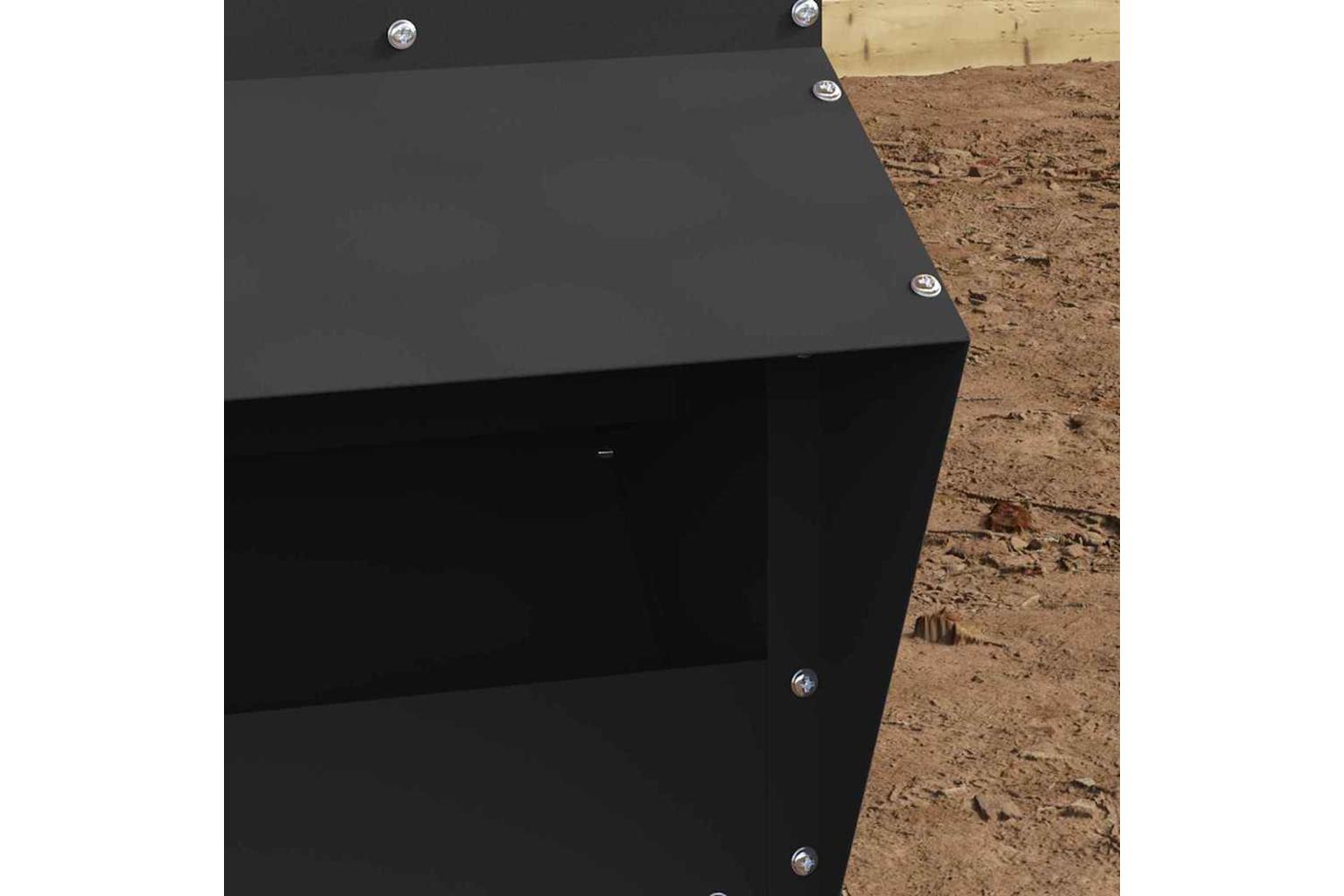 Vidaxl Chicken Feeder Black 20 X 25 X35 Cm Cold-rolled Steel-3