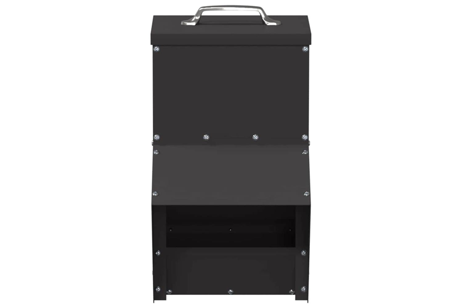 Vidaxl Chicken Feeder Black 20 X 25 X35 Cm Cold-rolled Steel-4