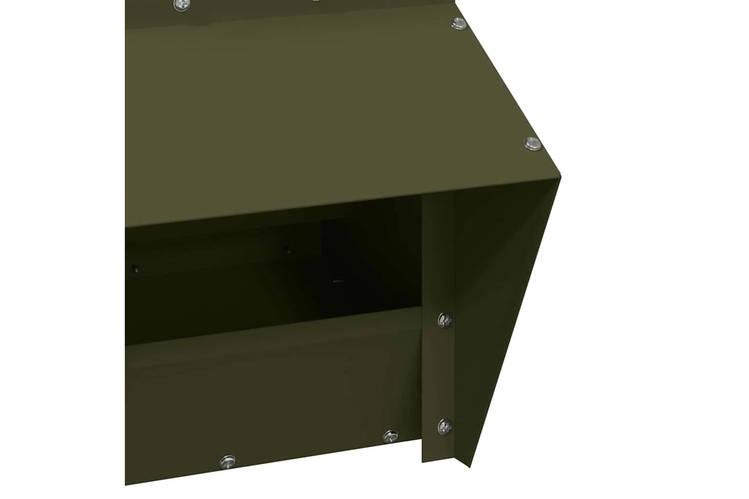 Vidaxl Chicken Feeder Olive Green 20 X 25 X35 Cm Cold-rolled Steel-8