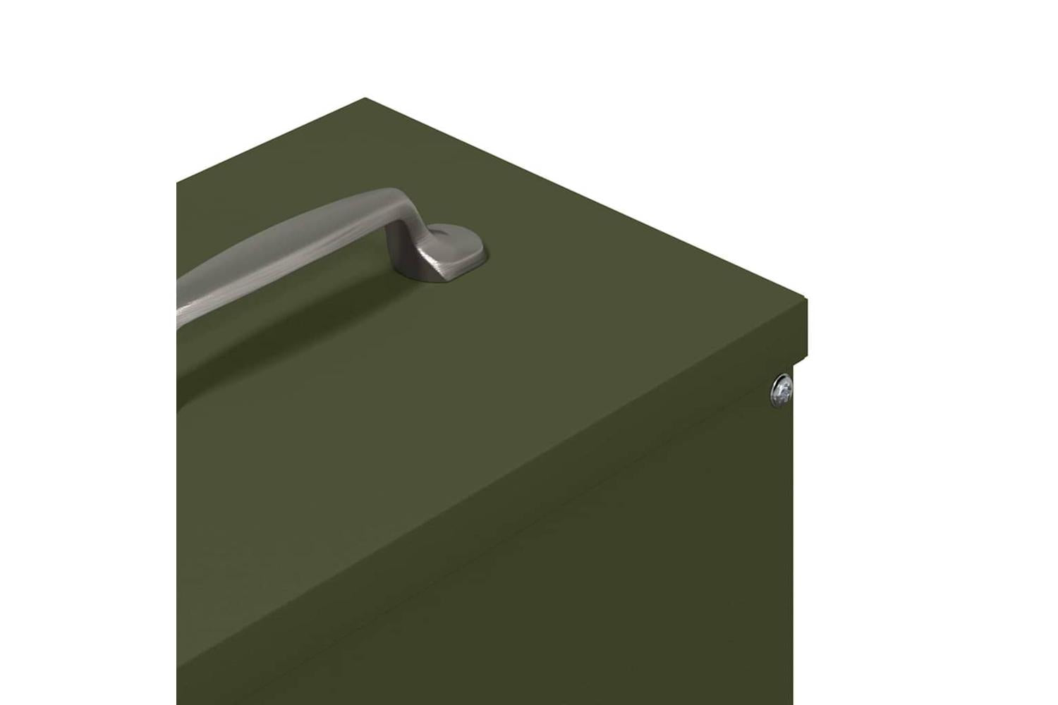 Vidaxl Chicken Feeder Olive Green 20 X 25 X35 Cm Cold-rolled Steel-9