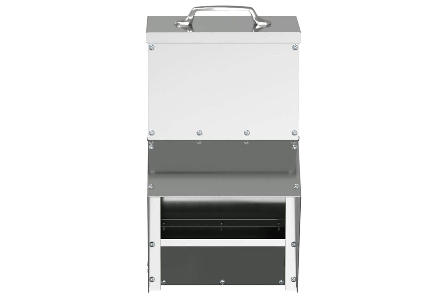 Vidaxl Chicken Feeder Silver 20 X 25 X35 Cm Galvanised Steel-4