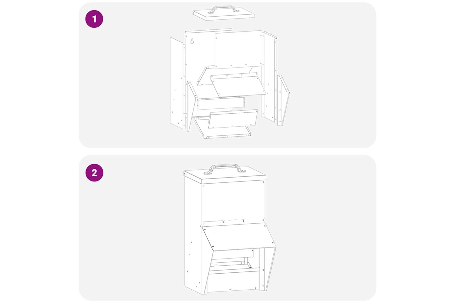 Vidaxl Chicken Feeder Silver 20 X 25 X35 Cm Galvanised Steel-10