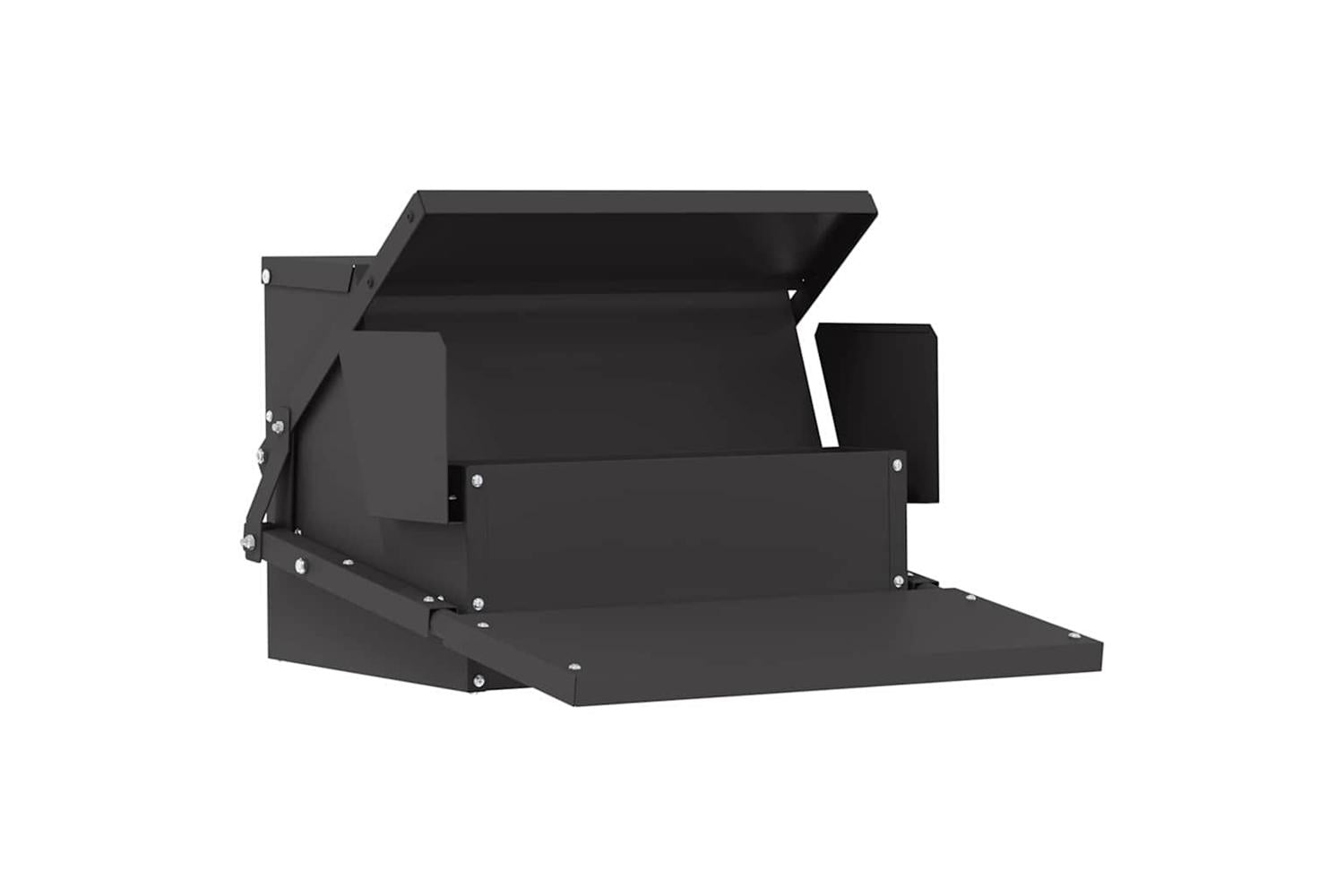 Vidaxl Chicken Treadle Feeder Black 50 X 40 X 29 Cm Cold-rolled Steel-2