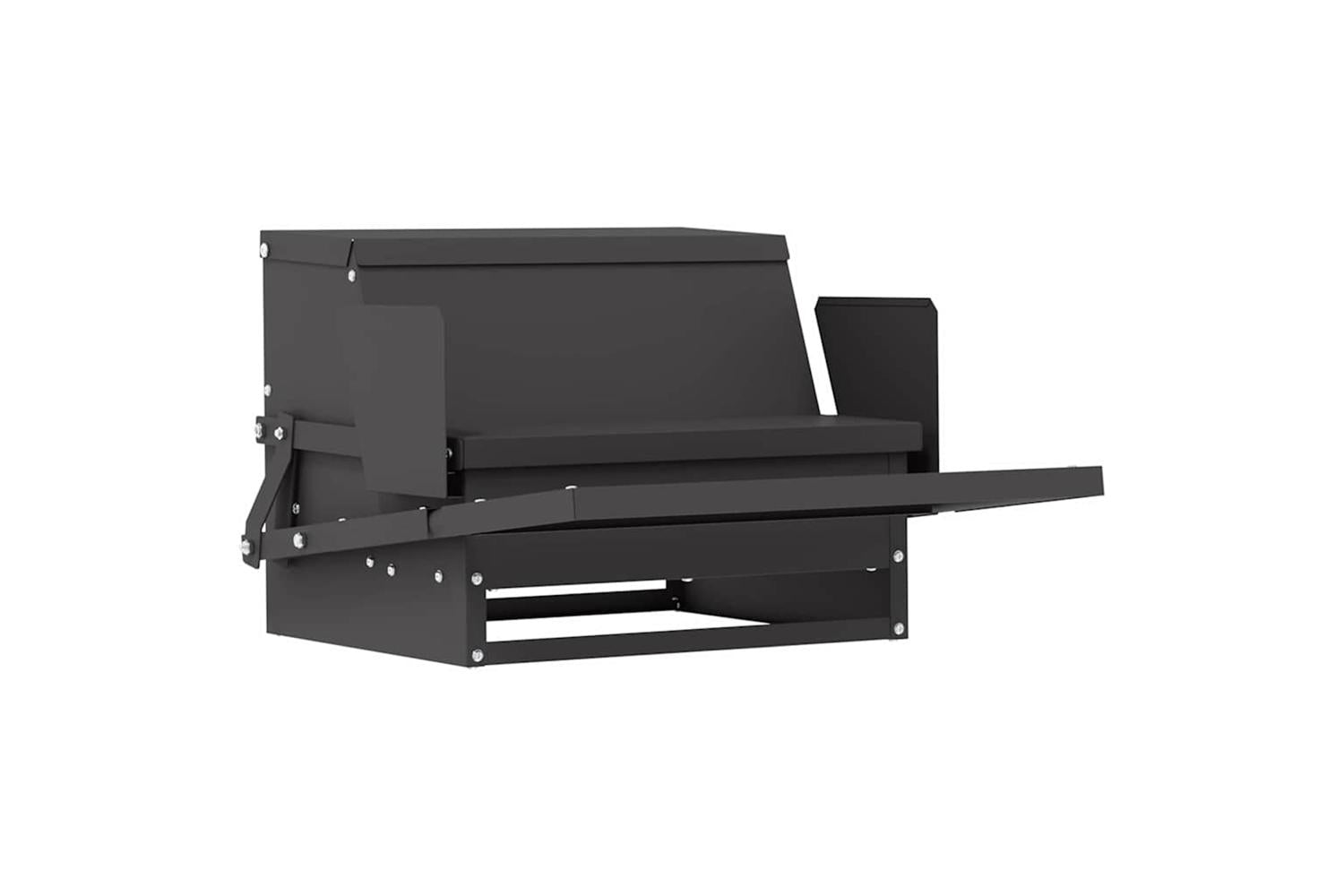 Vidaxl Chicken Treadle Feeder Black 50 X 40 X 29 Cm Cold-rolled Steel-5