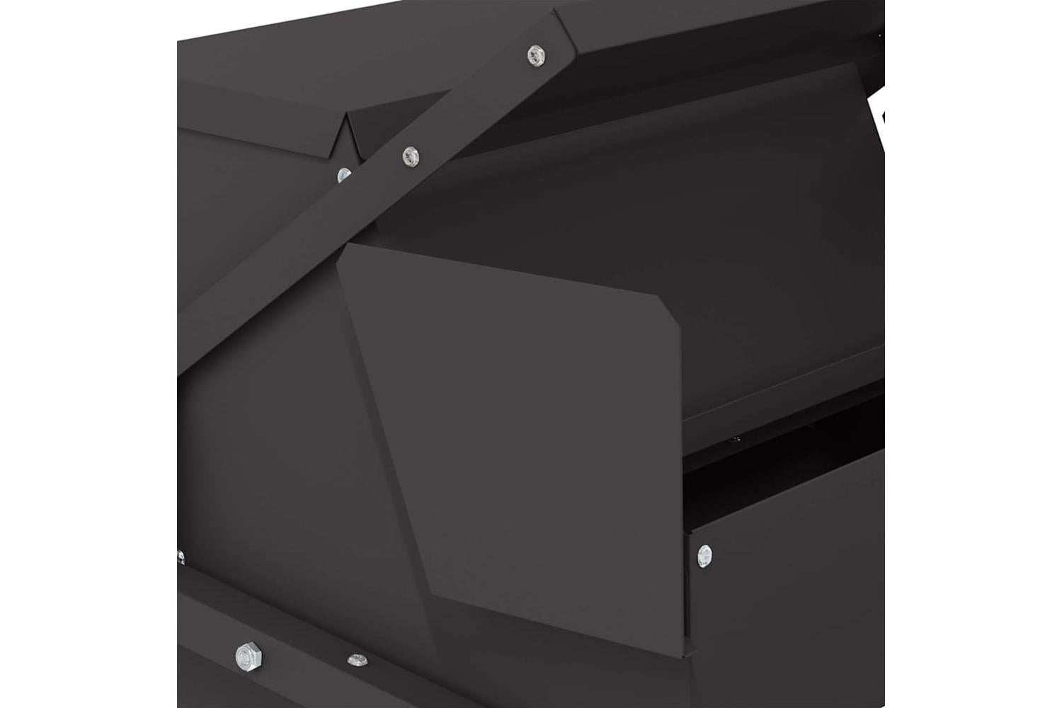 Vidaxl Chicken Treadle Feeder Black 50 X 40 X 29 Cm Cold-rolled Steel-10