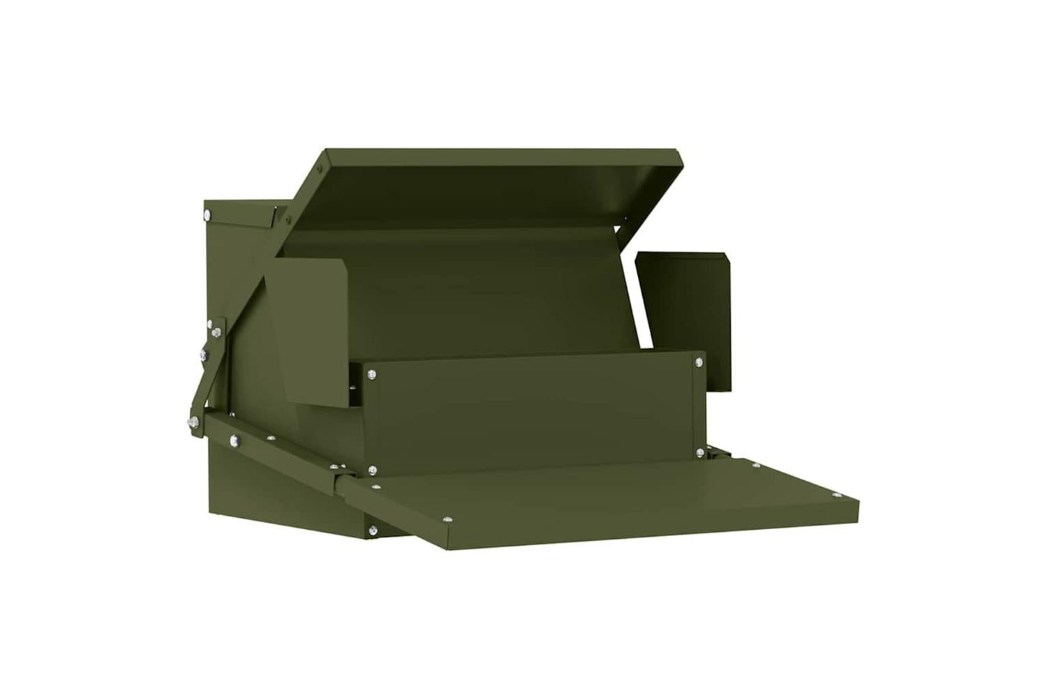 Vidaxl Chicken Treadle Feeder Olive Green 50 X 40 X 29 Cm-2