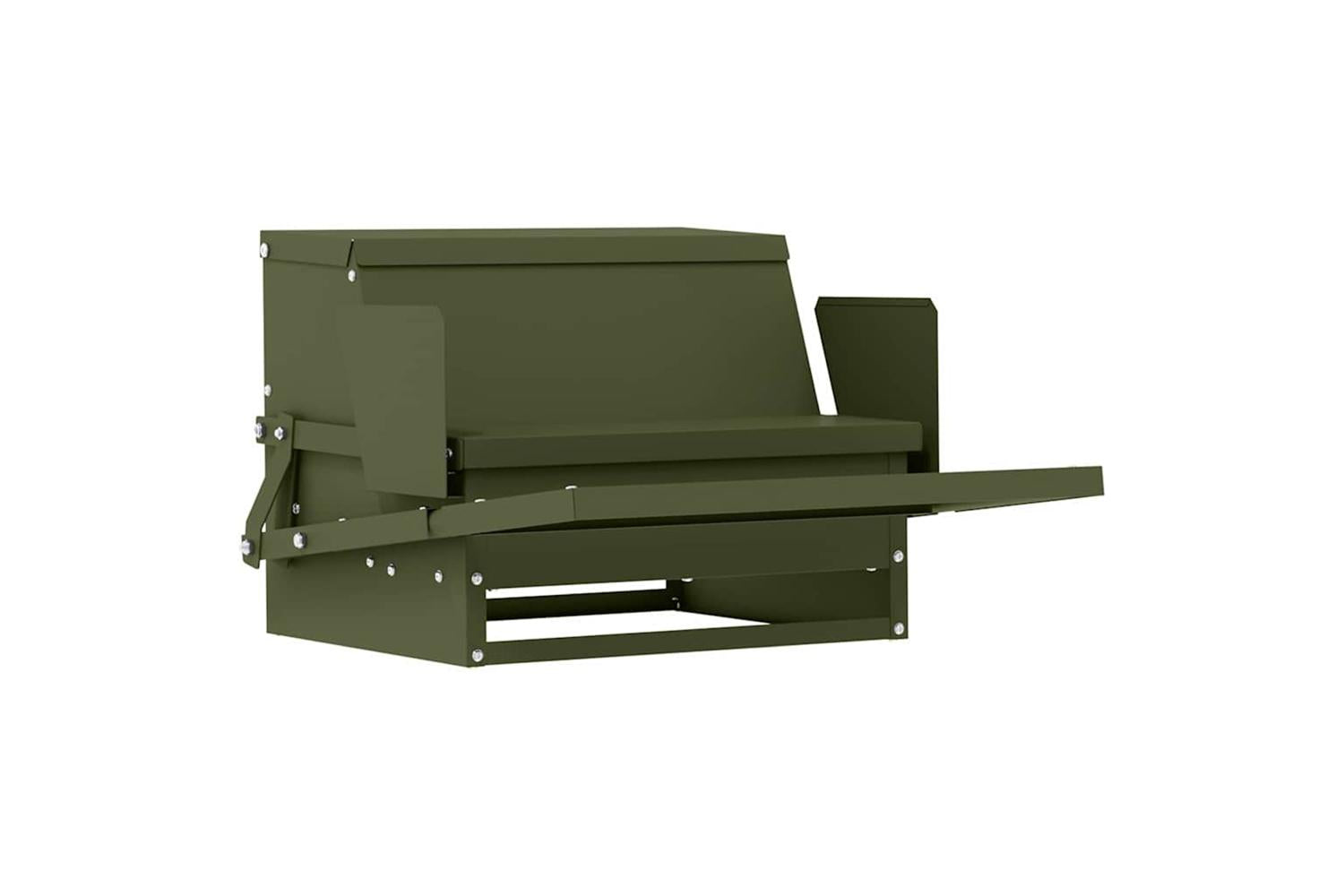Vidaxl Chicken Treadle Feeder Olive Green 50 X 40 X 29 Cm-5