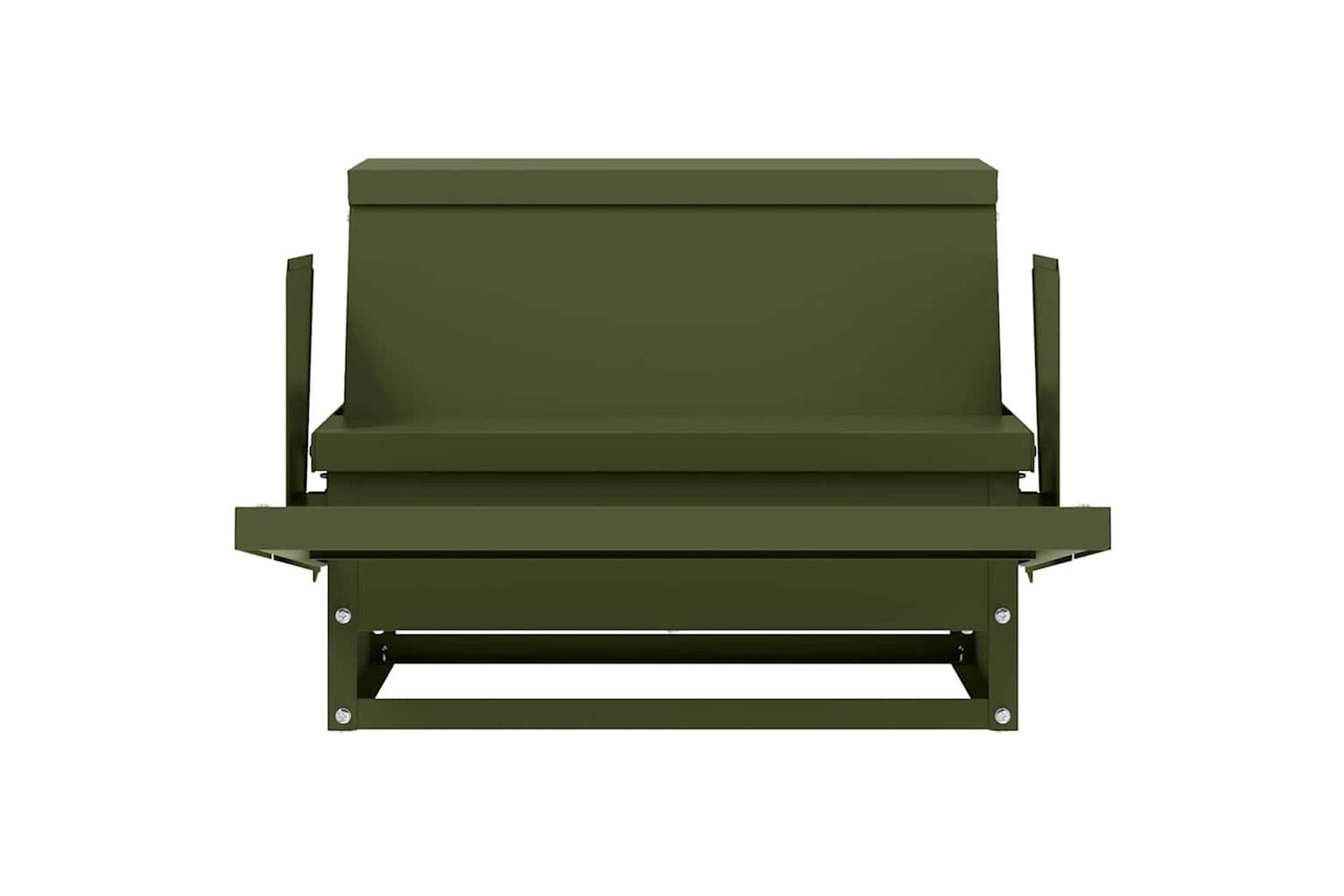 Vidaxl Chicken Treadle Feeder Olive Green 50 X 40 X 29 Cm-6